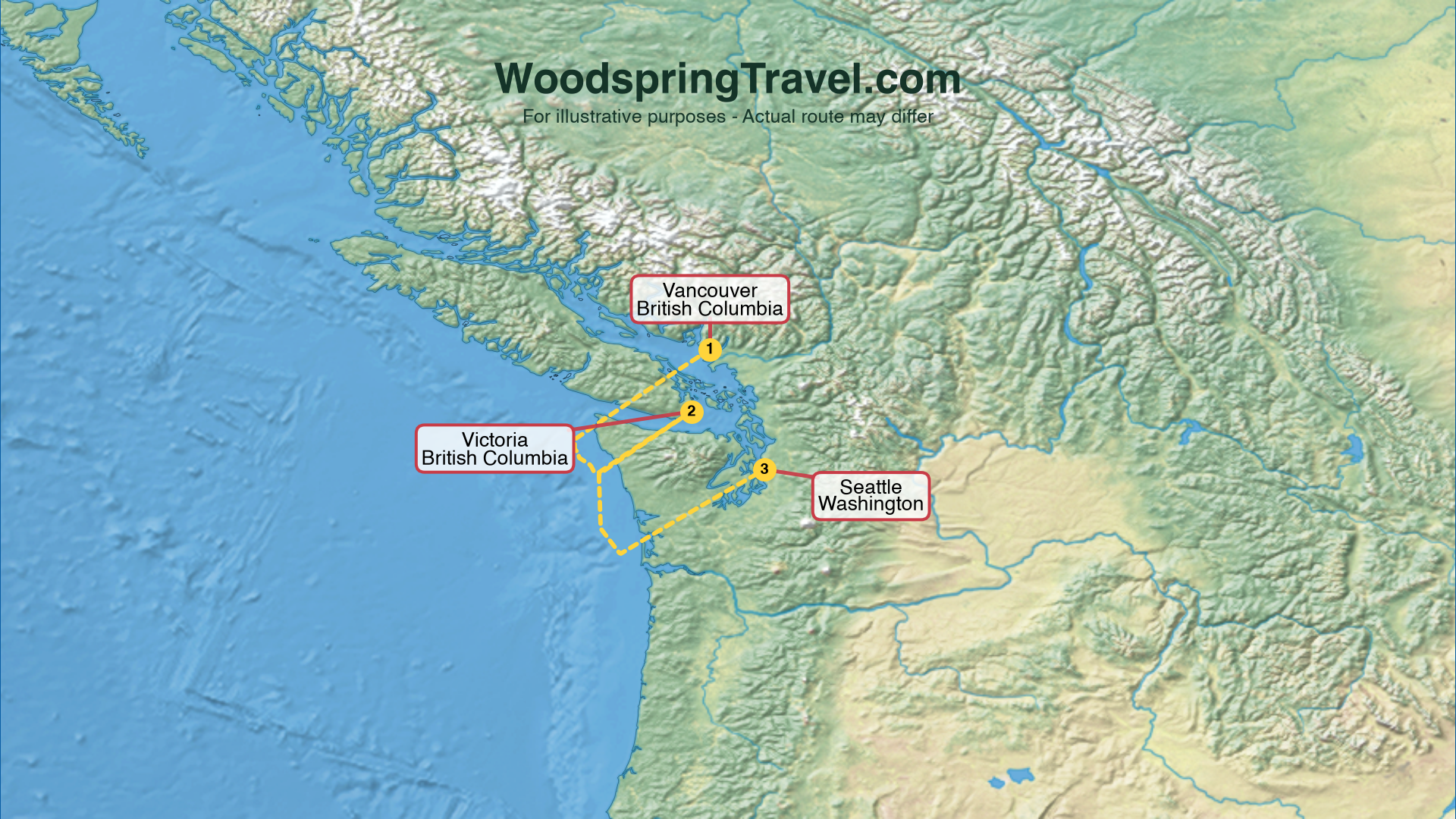 Route Illustration - Actual route may differ