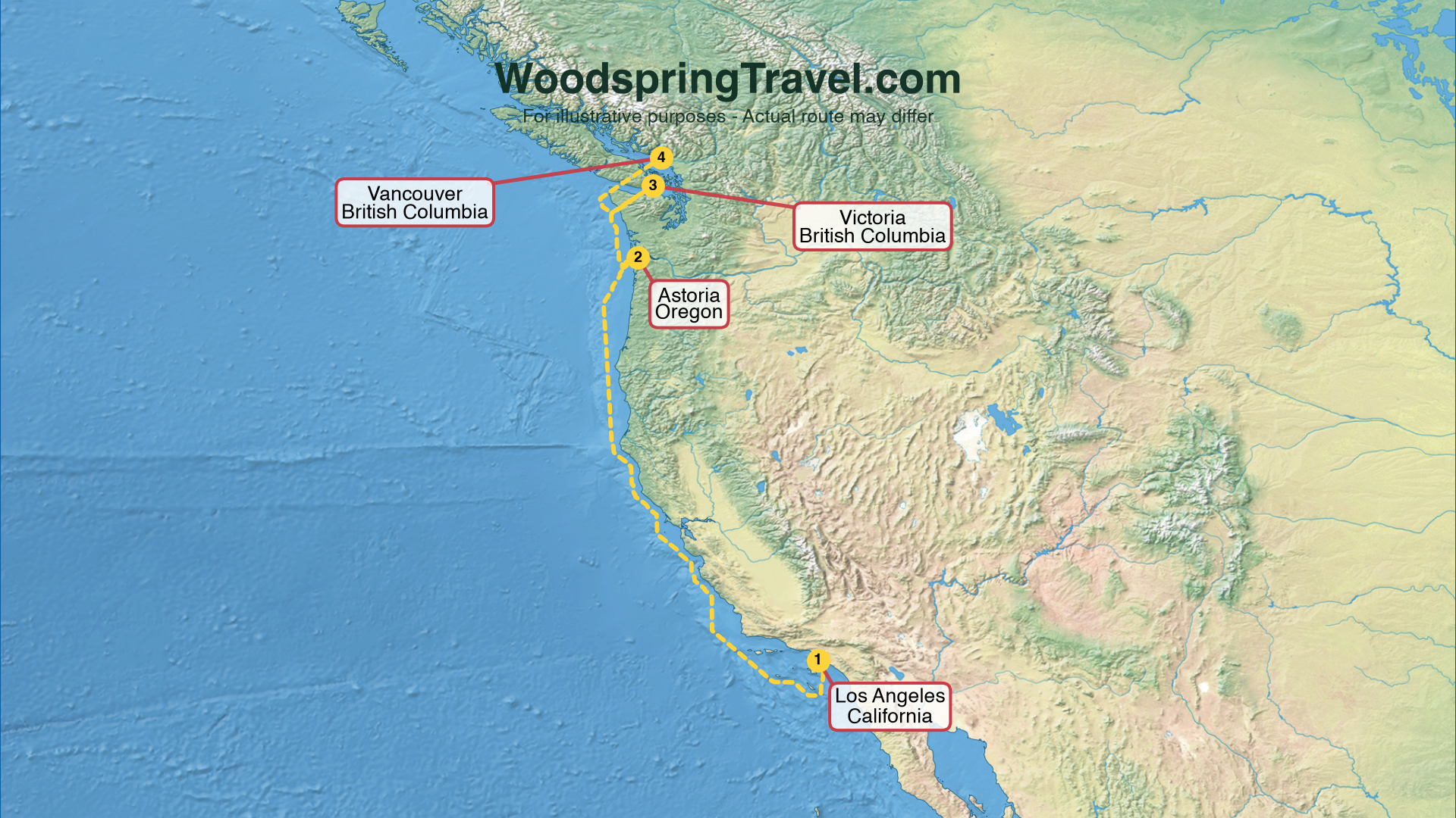 Route Illustration - Actual route may differ