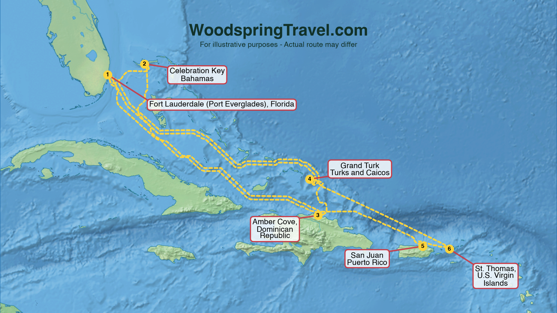 Route Illustration - Actual route may differ