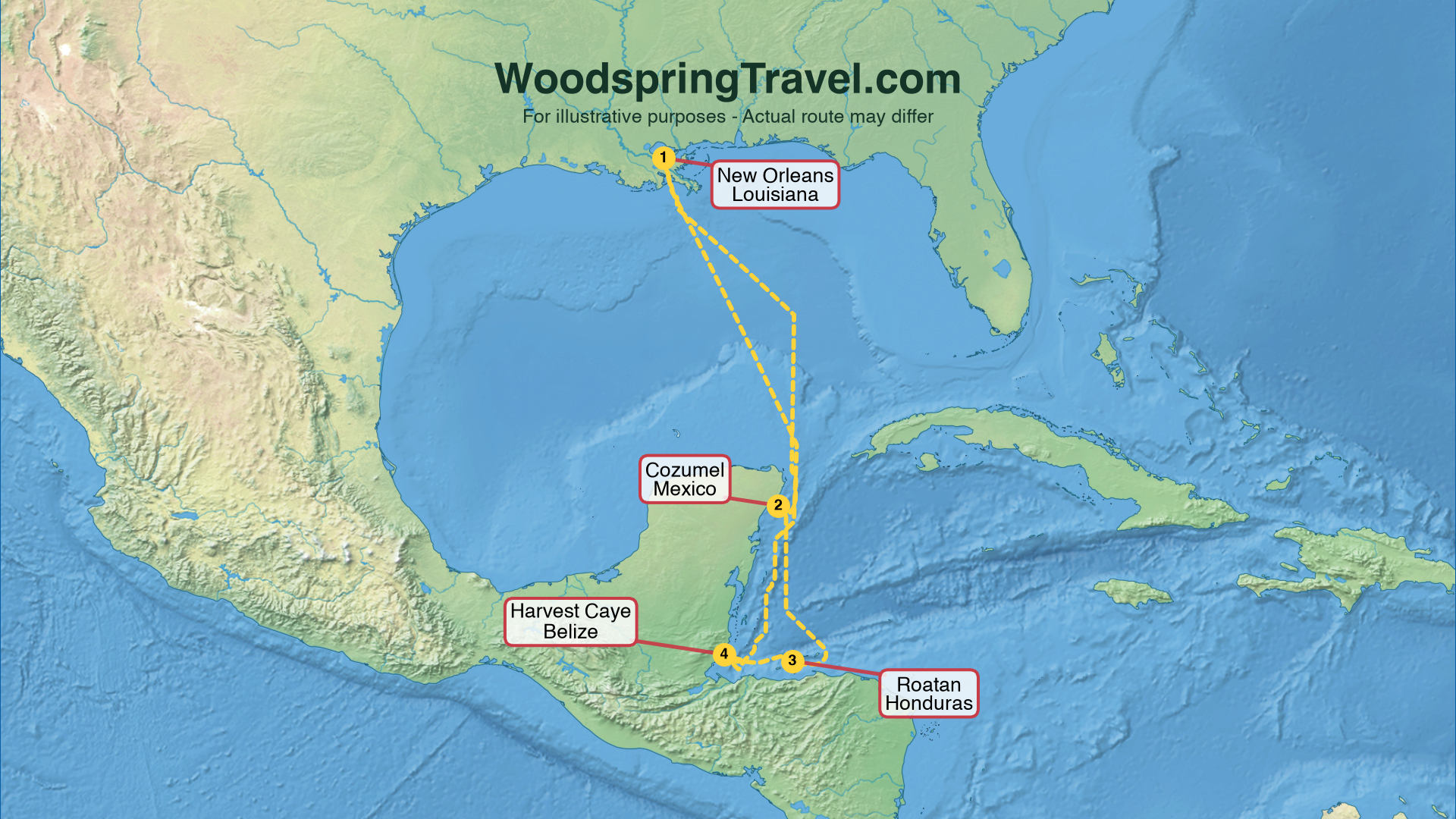 Route Illustration - Actual route may differ