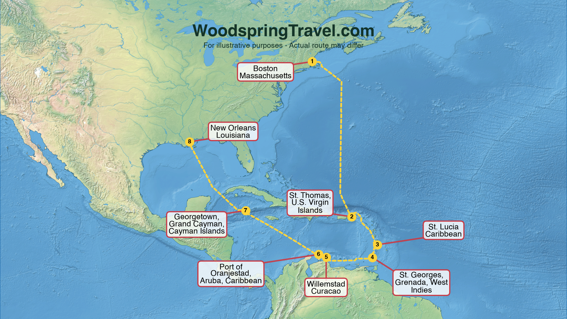 Route Illustration - Actual route may differ
