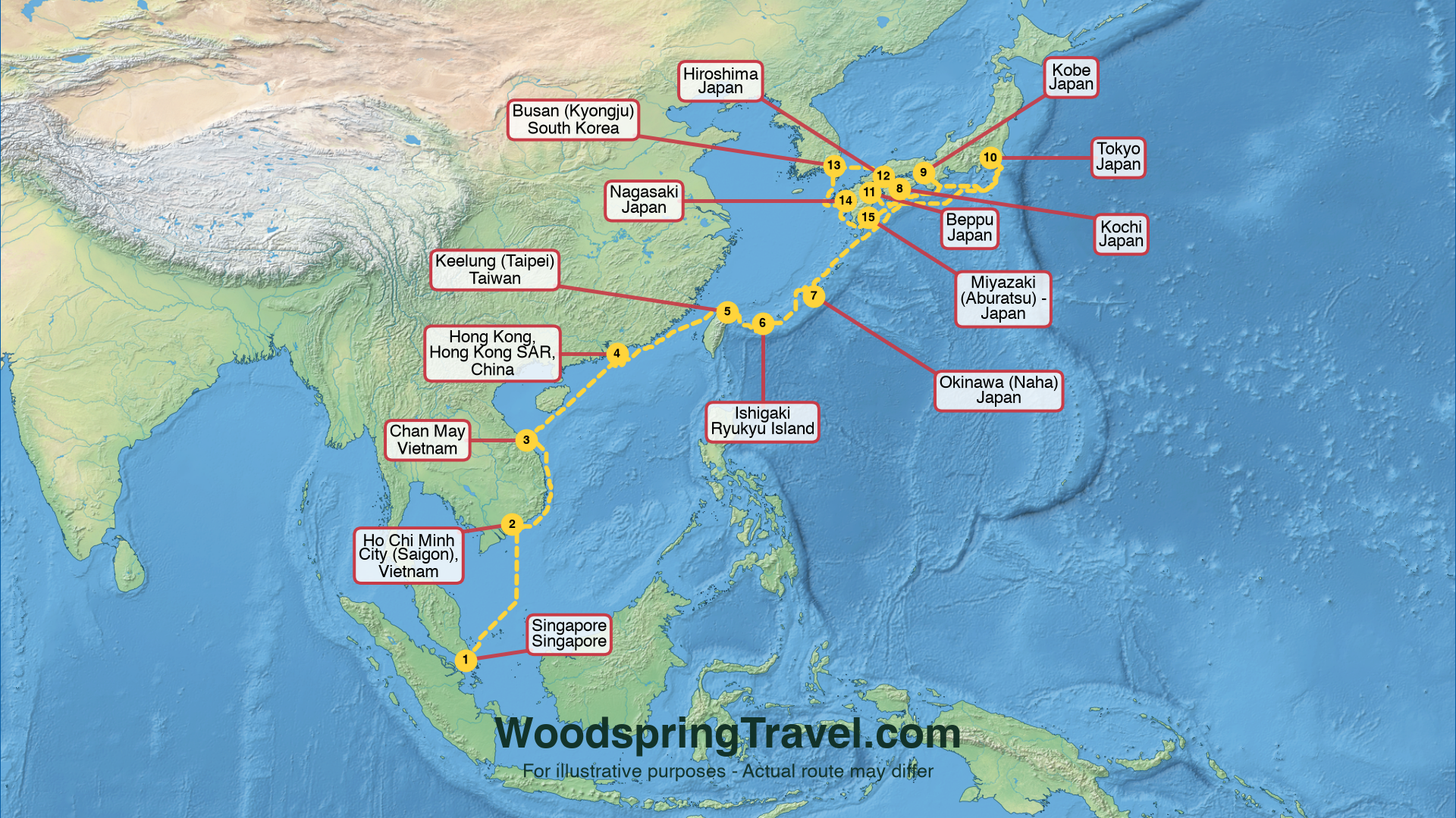 Route Illustration - Actual route may differ