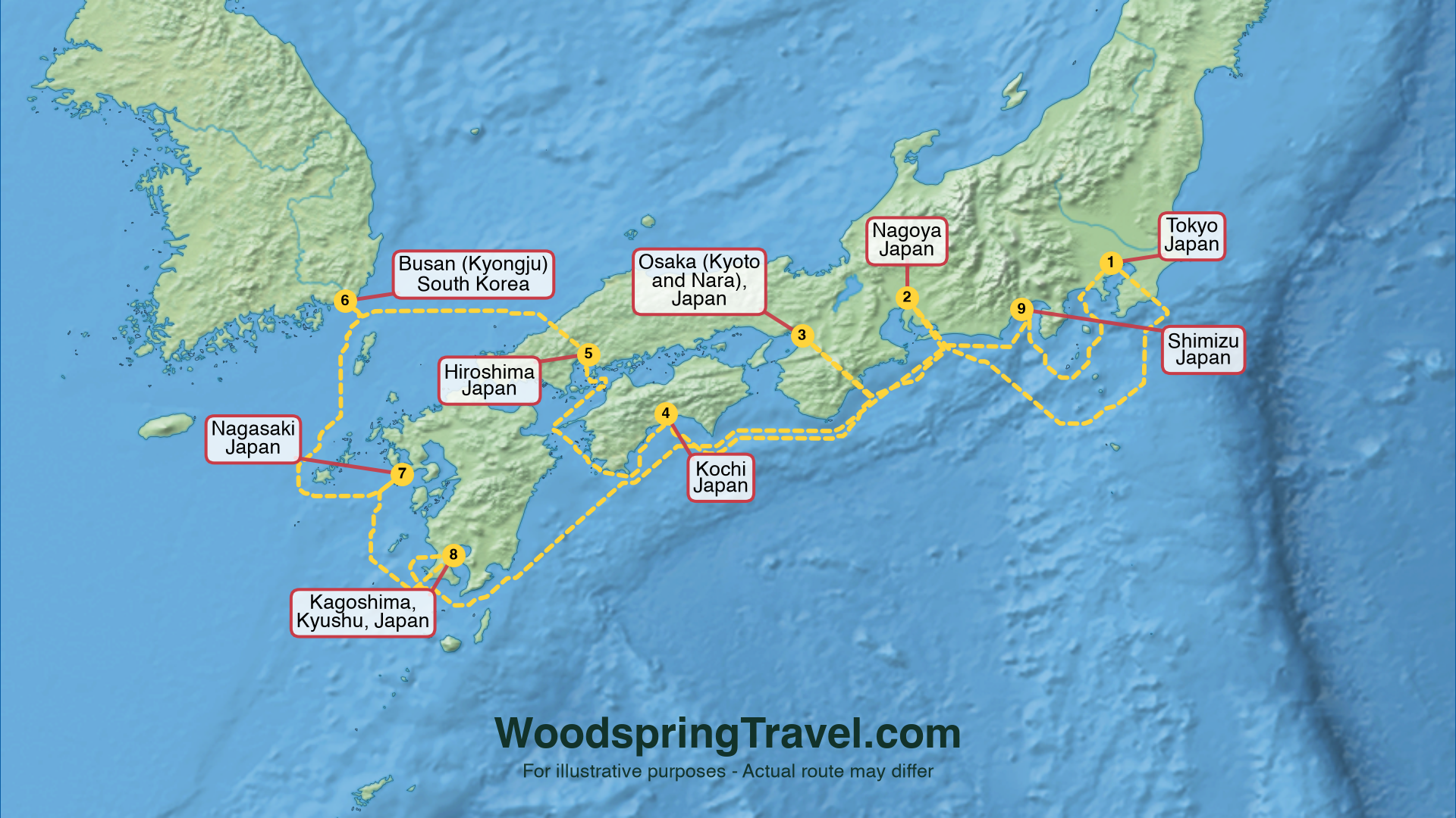 Route Illustration - Actual route may differ
