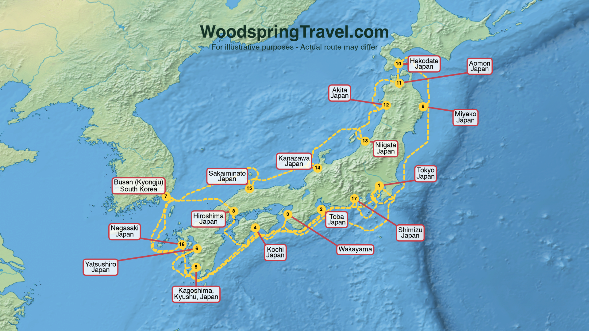 Route Illustration - Actual route may differ