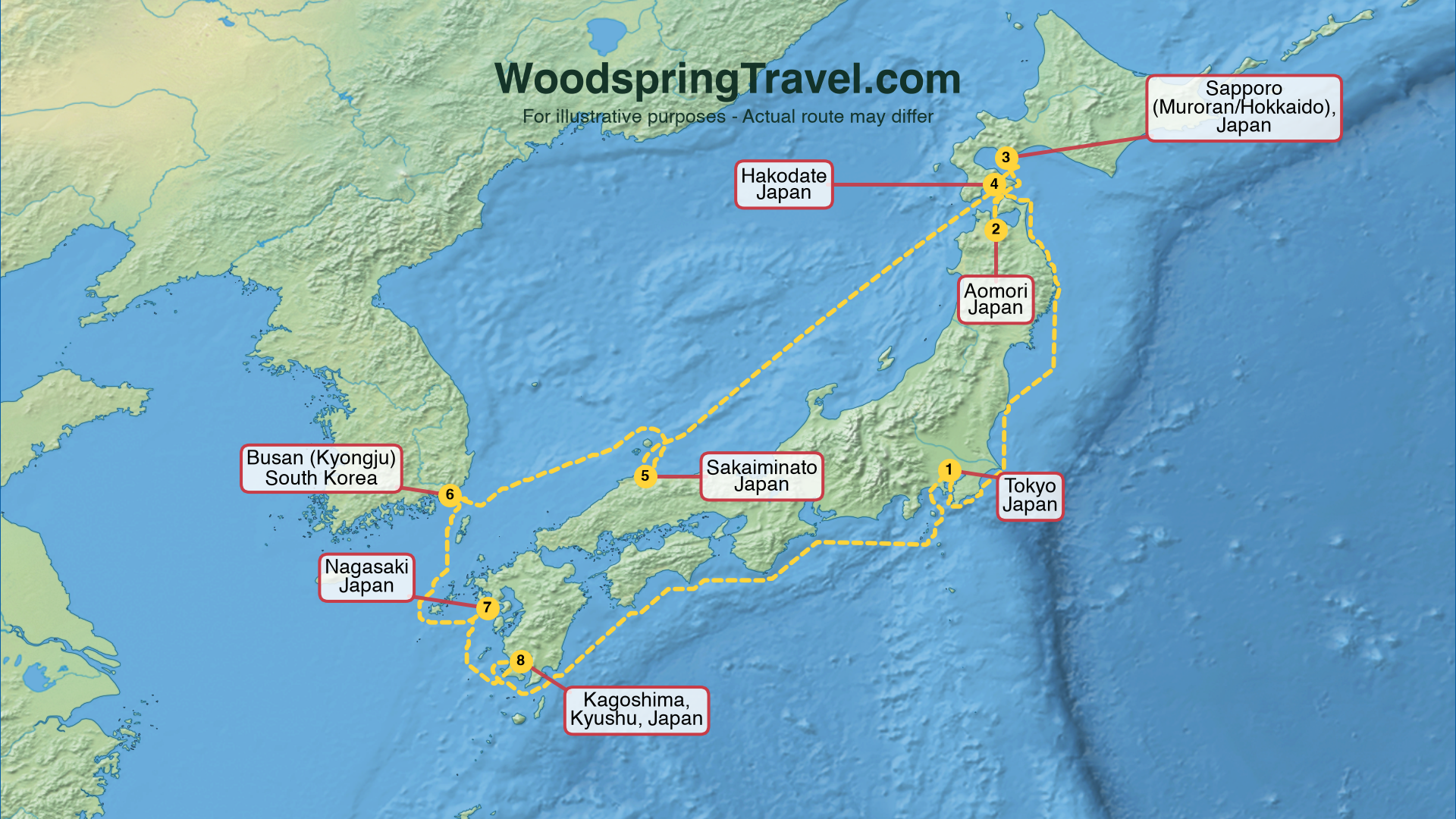 Route Illustration - Actual route may differ