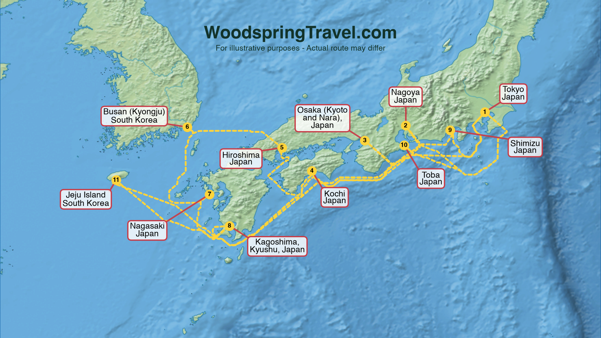 Route Illustration - Actual route may differ