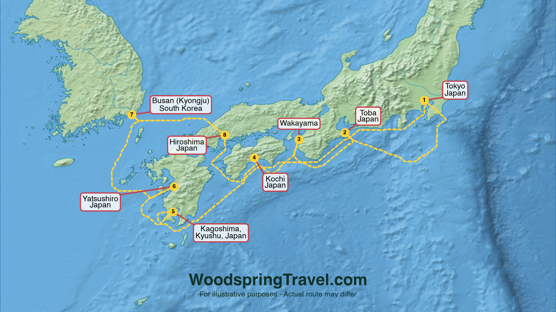 Route Illustration - Actual route may differ