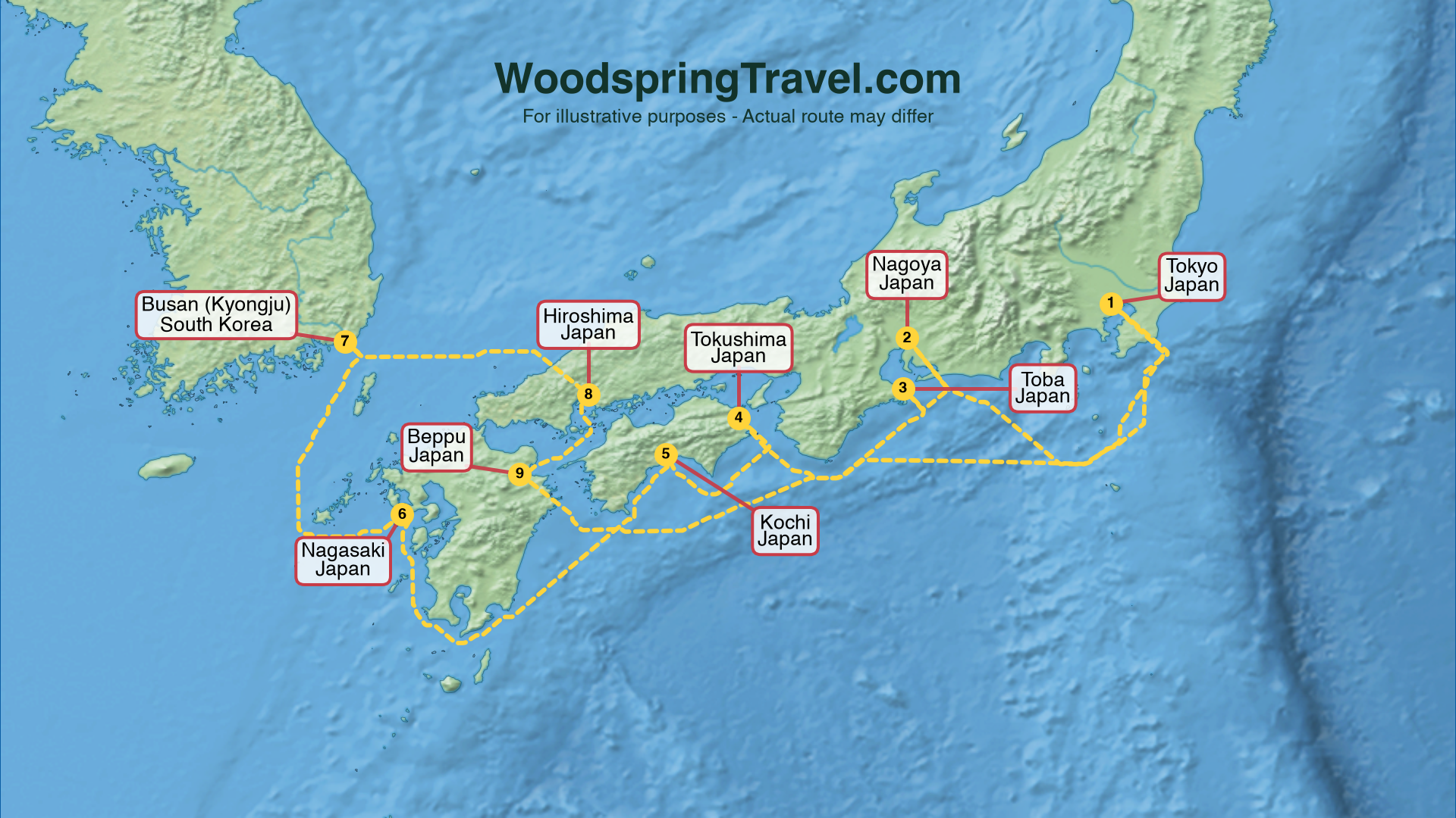 Route Illustration - Actual route may differ