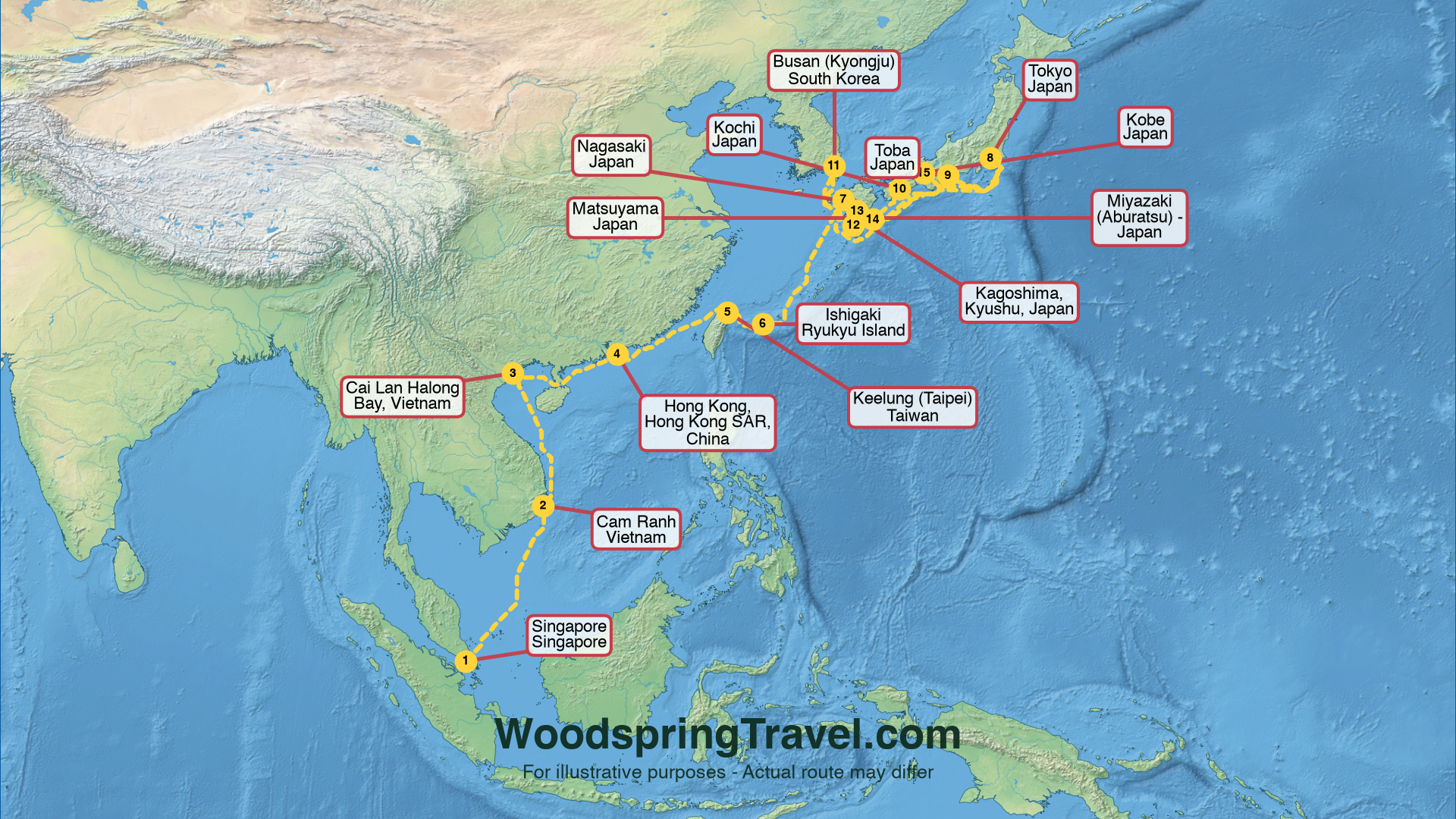 Route Illustration - Actual route may differ
