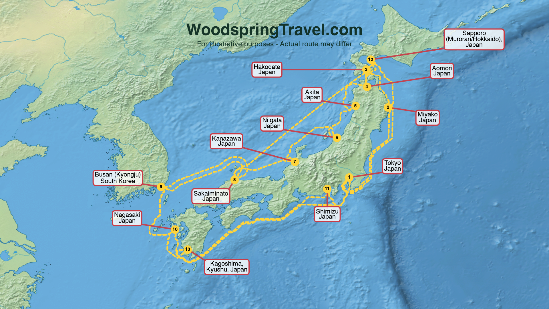 Route Illustration - Actual route may differ