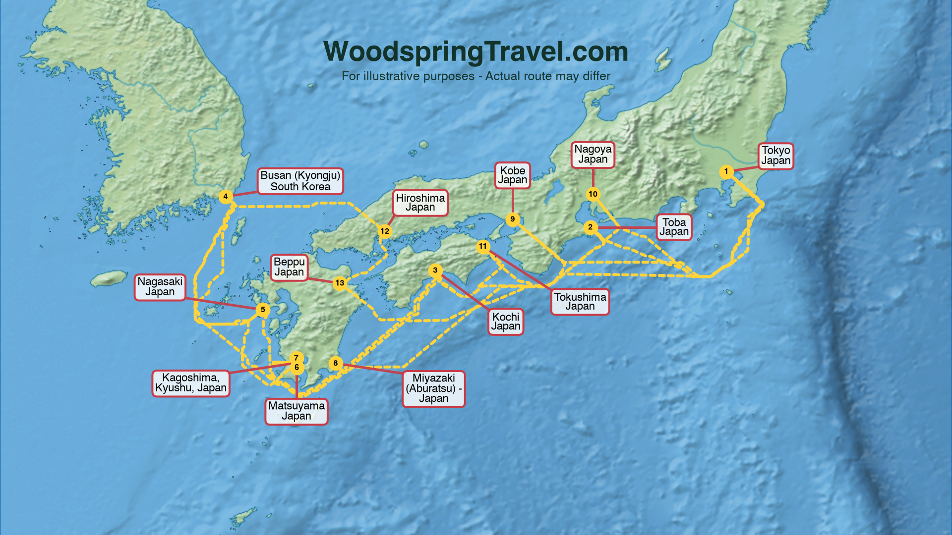 Route Illustration - Actual route may differ