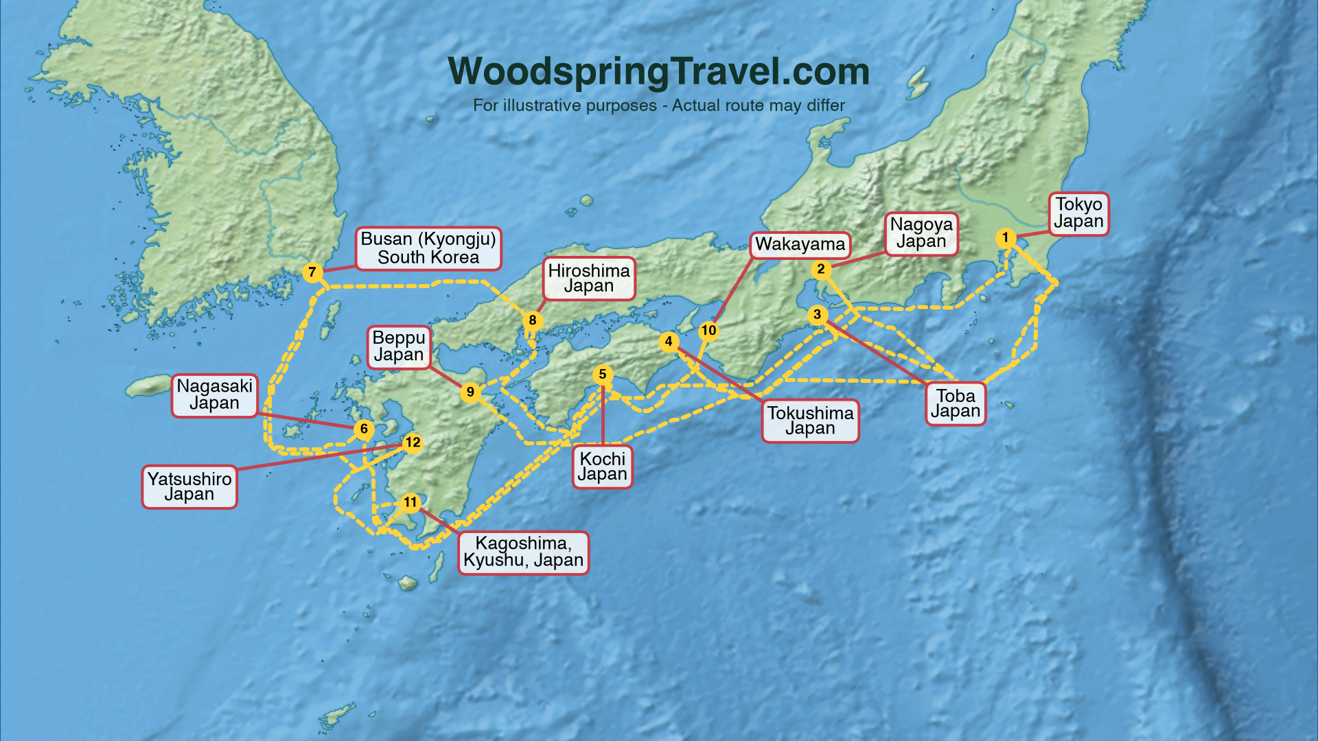 Route Illustration - Actual route may differ