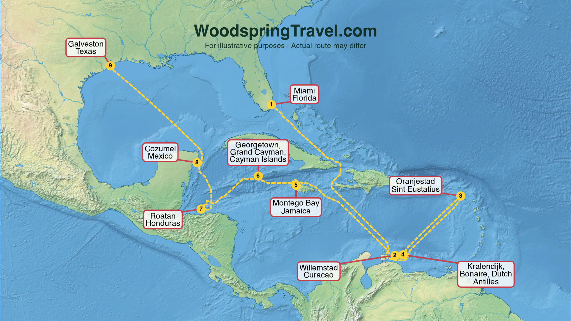 Route Illustration - Actual route may differ