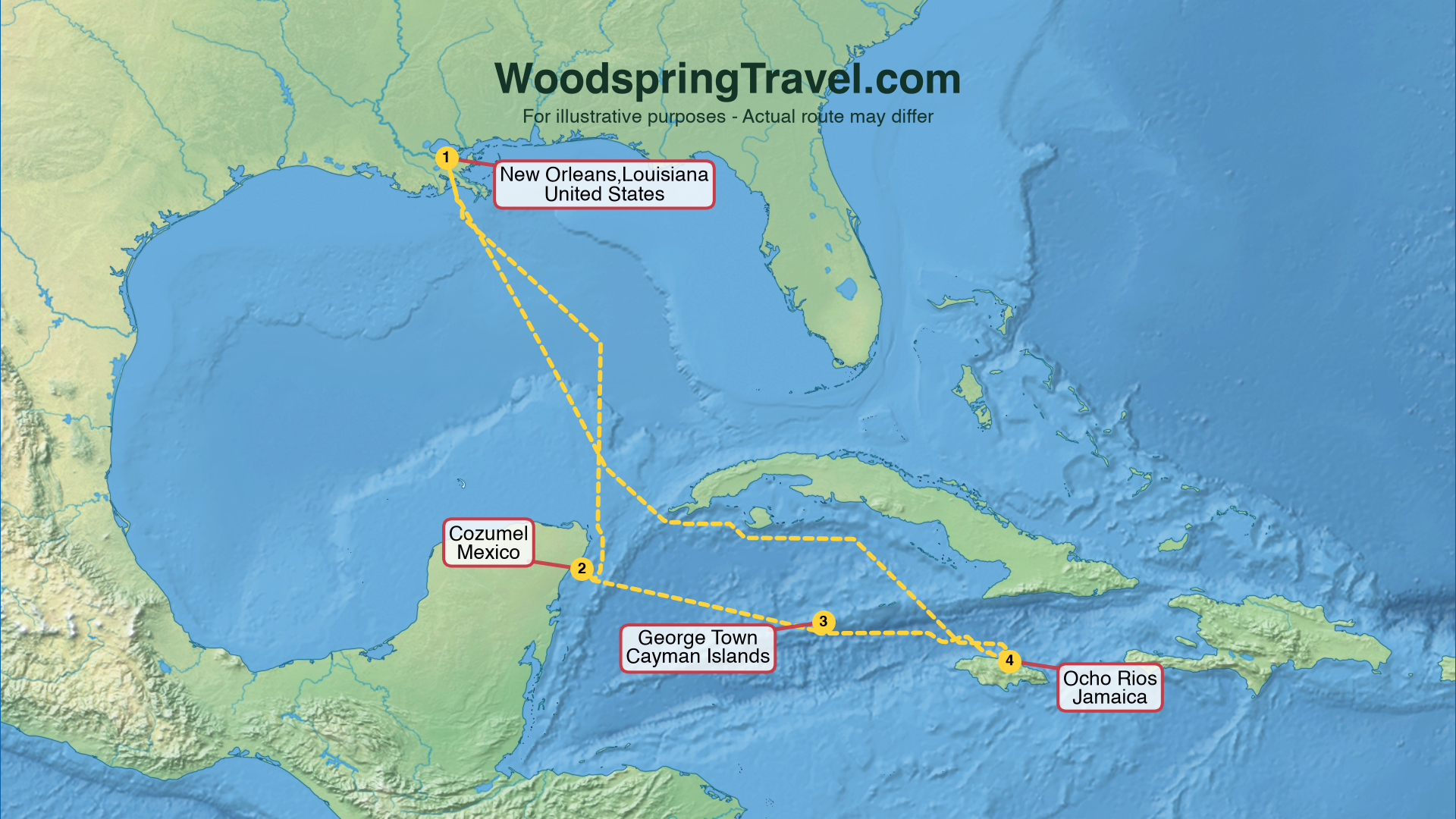 Route Illustration - Actual route may differ