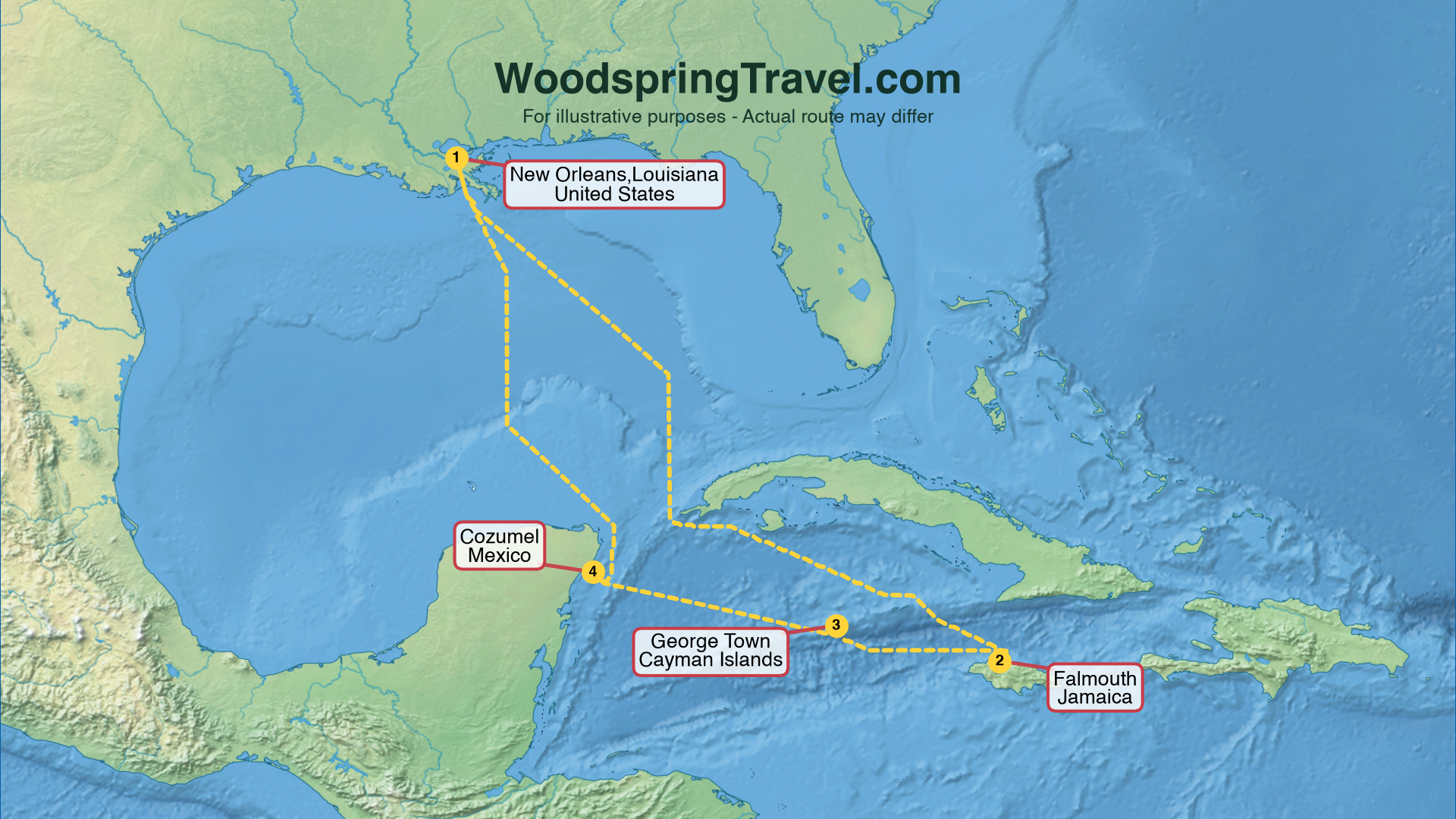 Route Illustration - Actual route may differ
