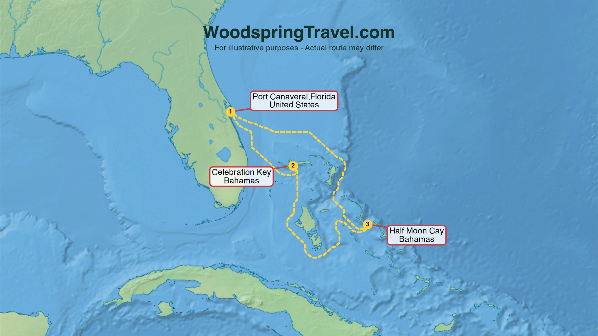 Route Illustration - Actual route may differ
