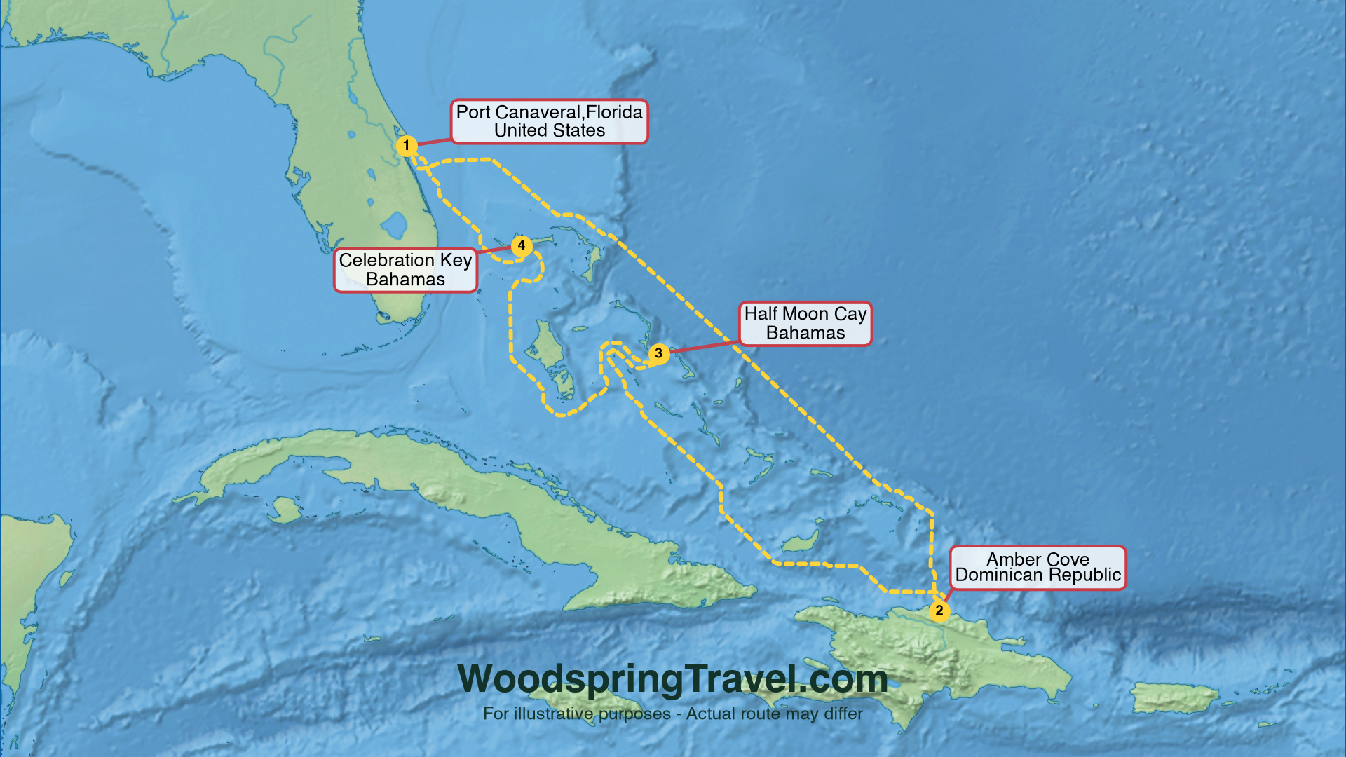 Route Illustration - Actual route may differ