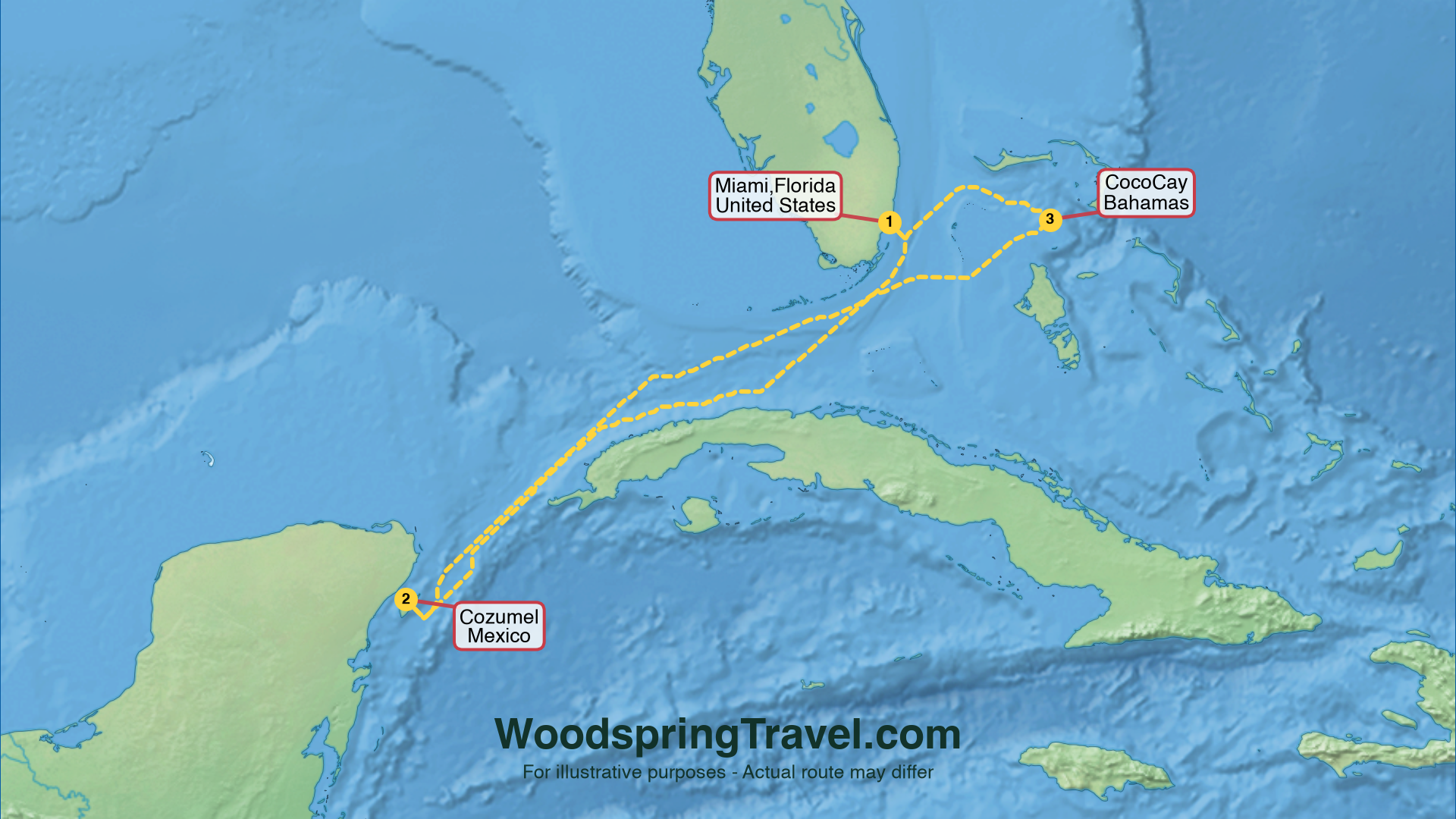 Route Illustration - Actual route may differ