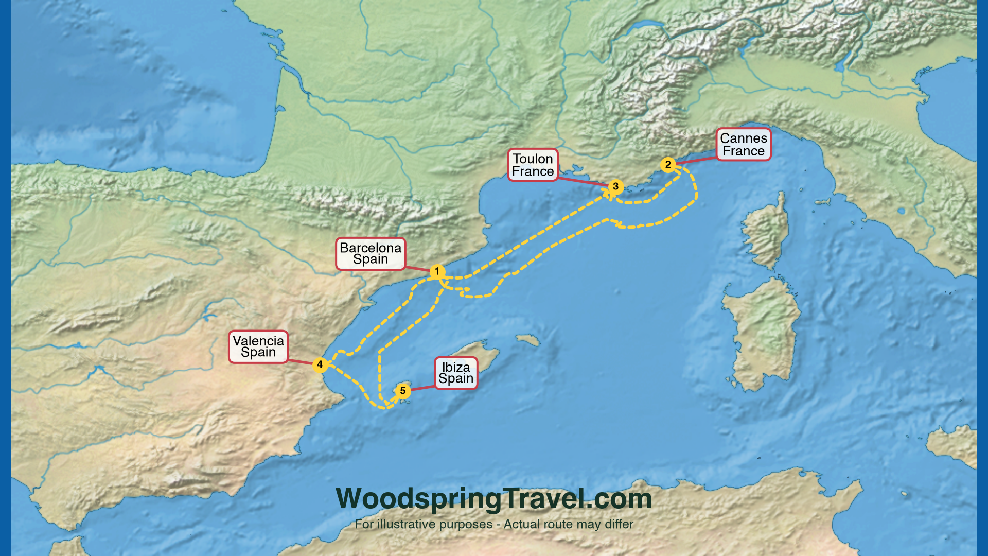 Route Illustration - Actual route may differ