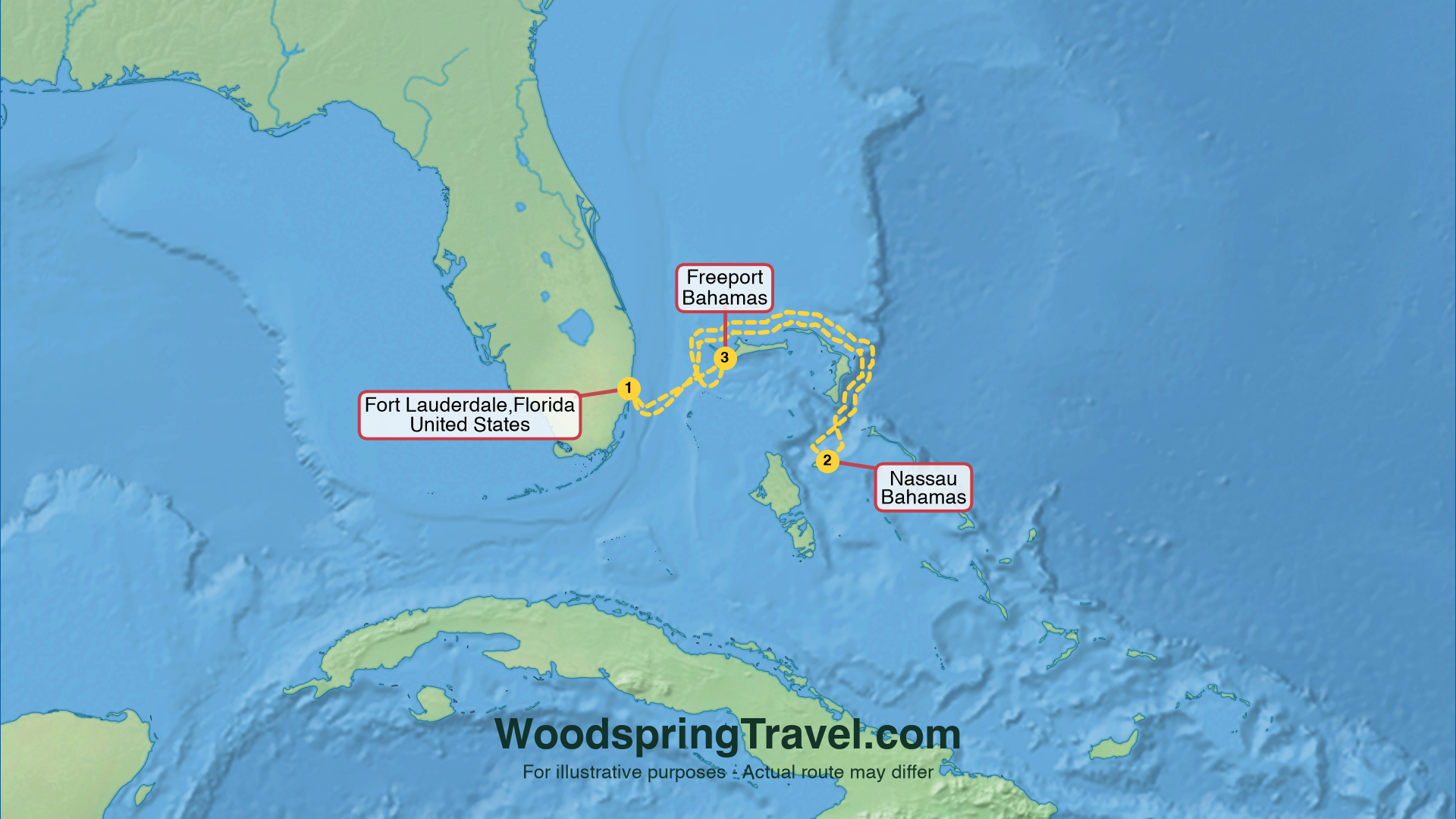 Route Illustration - Actual route may differ