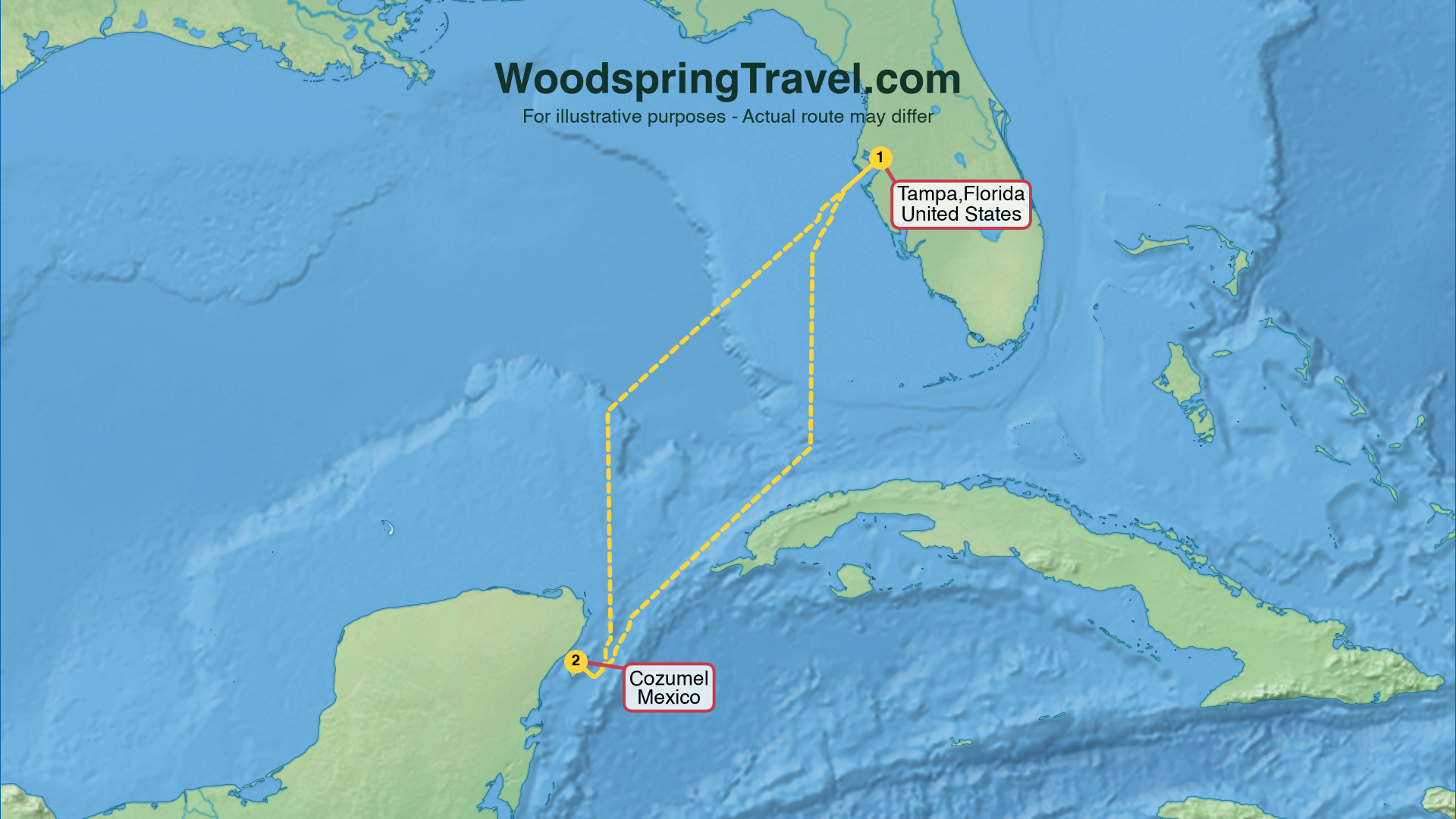 Route Illustration - Actual route may differ