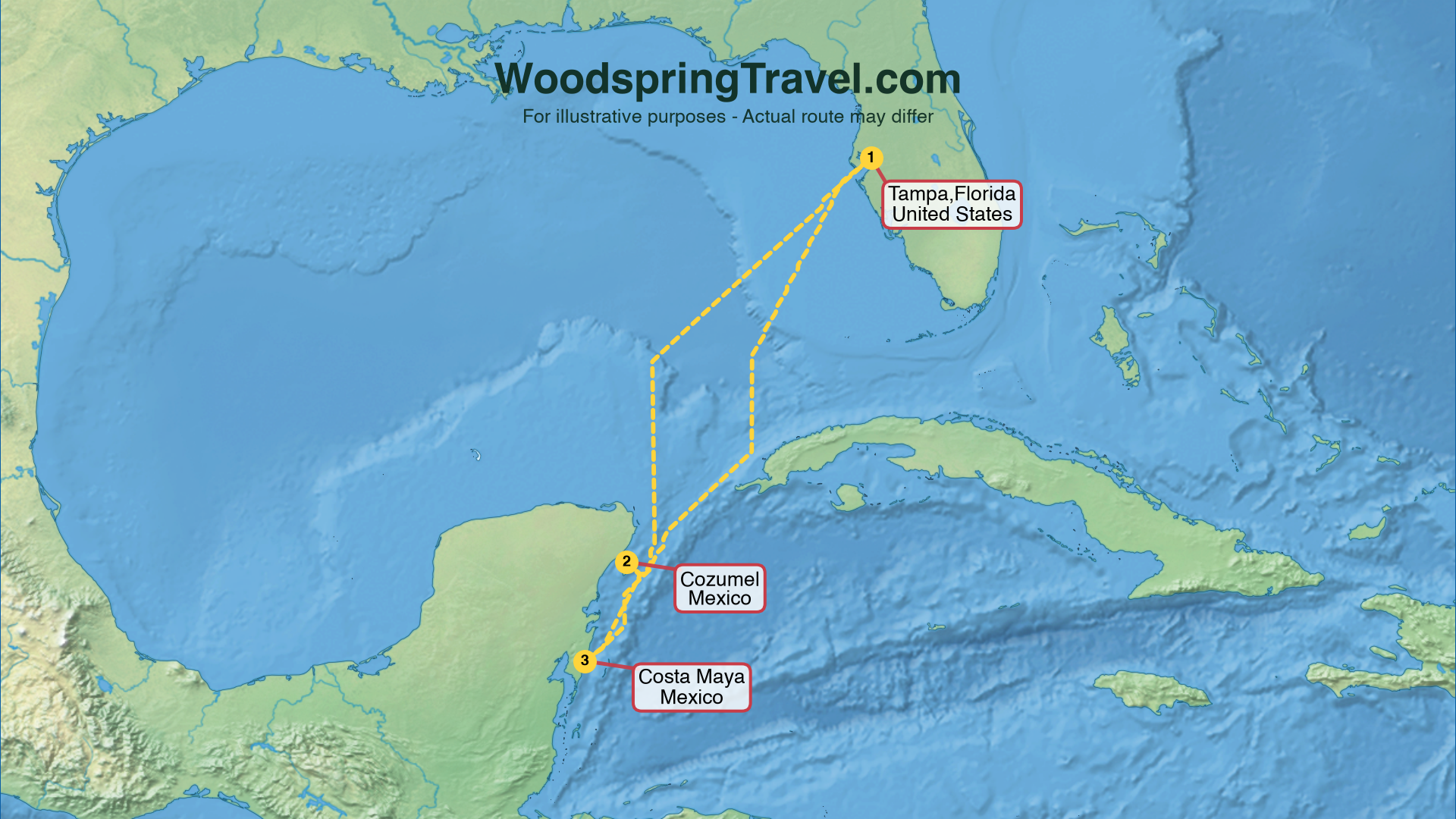 Route Illustration - Actual route may differ
