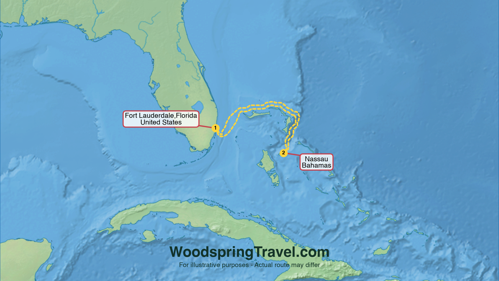 Route Illustration - Actual route may differ
