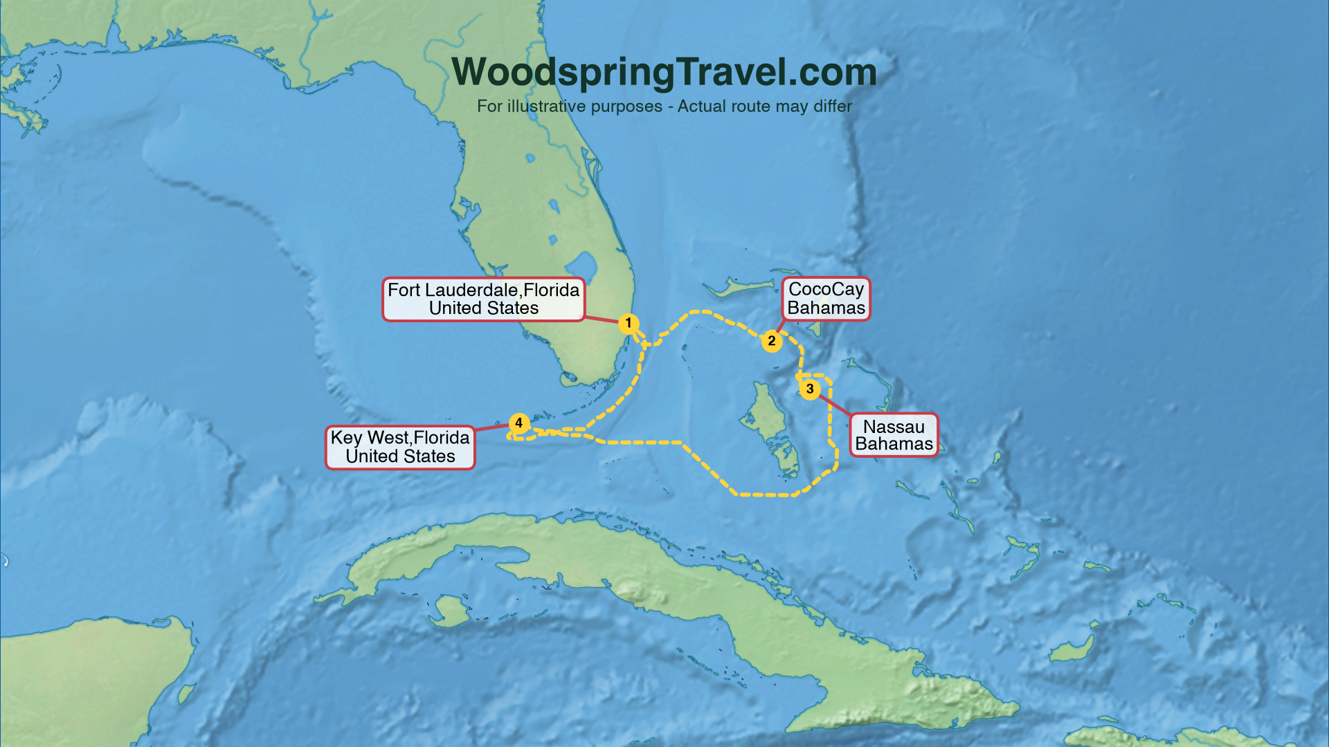 Route Illustration - Actual route may differ