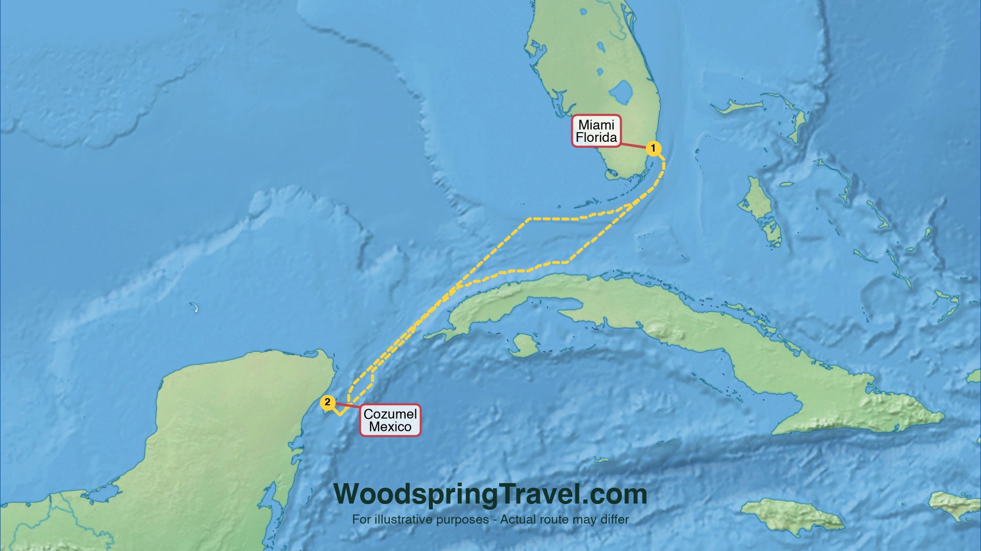 Route Illustration - Actual route may differ
