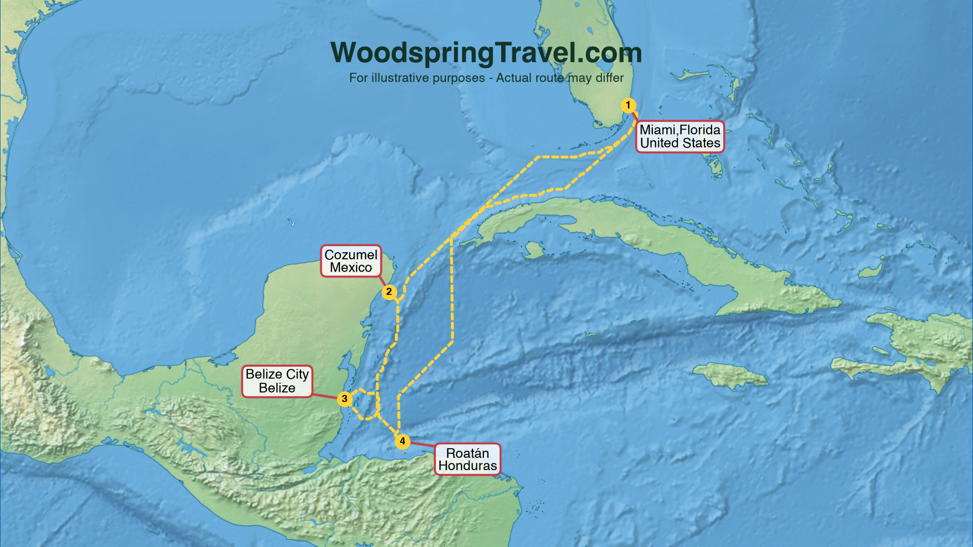 Route Illustration - Actual route may differ