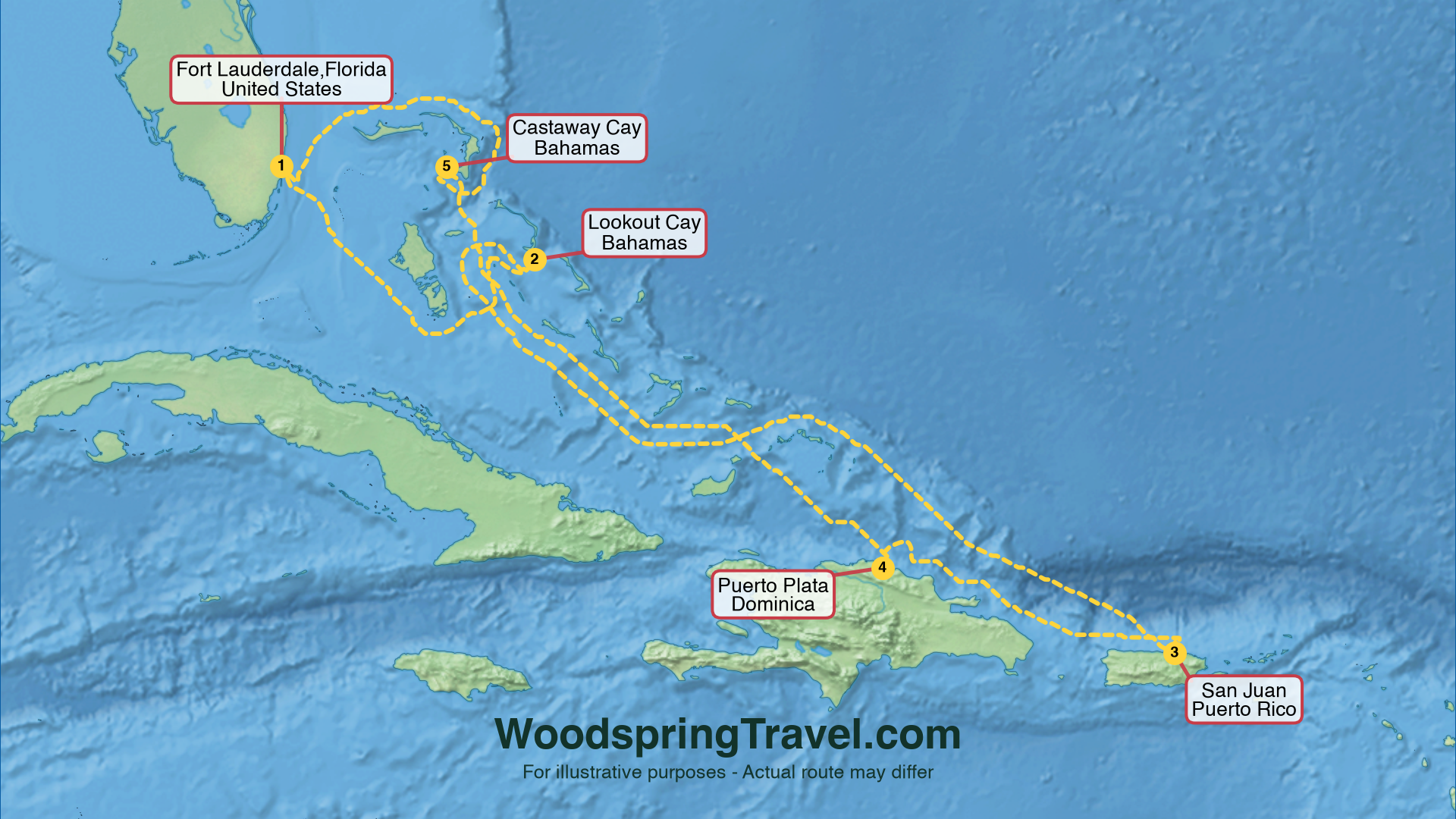 Route Illustration - Actual route may differ