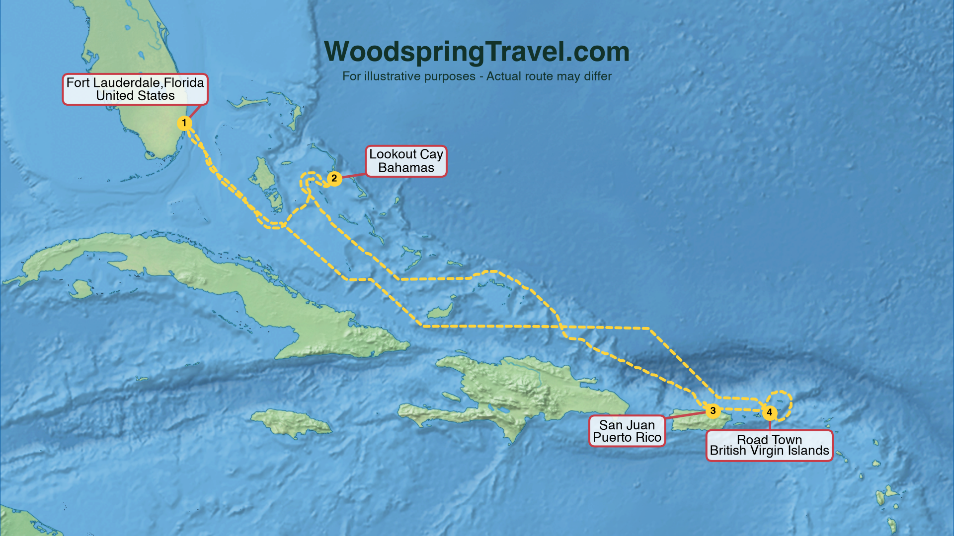 Route Illustration - Actual route may differ