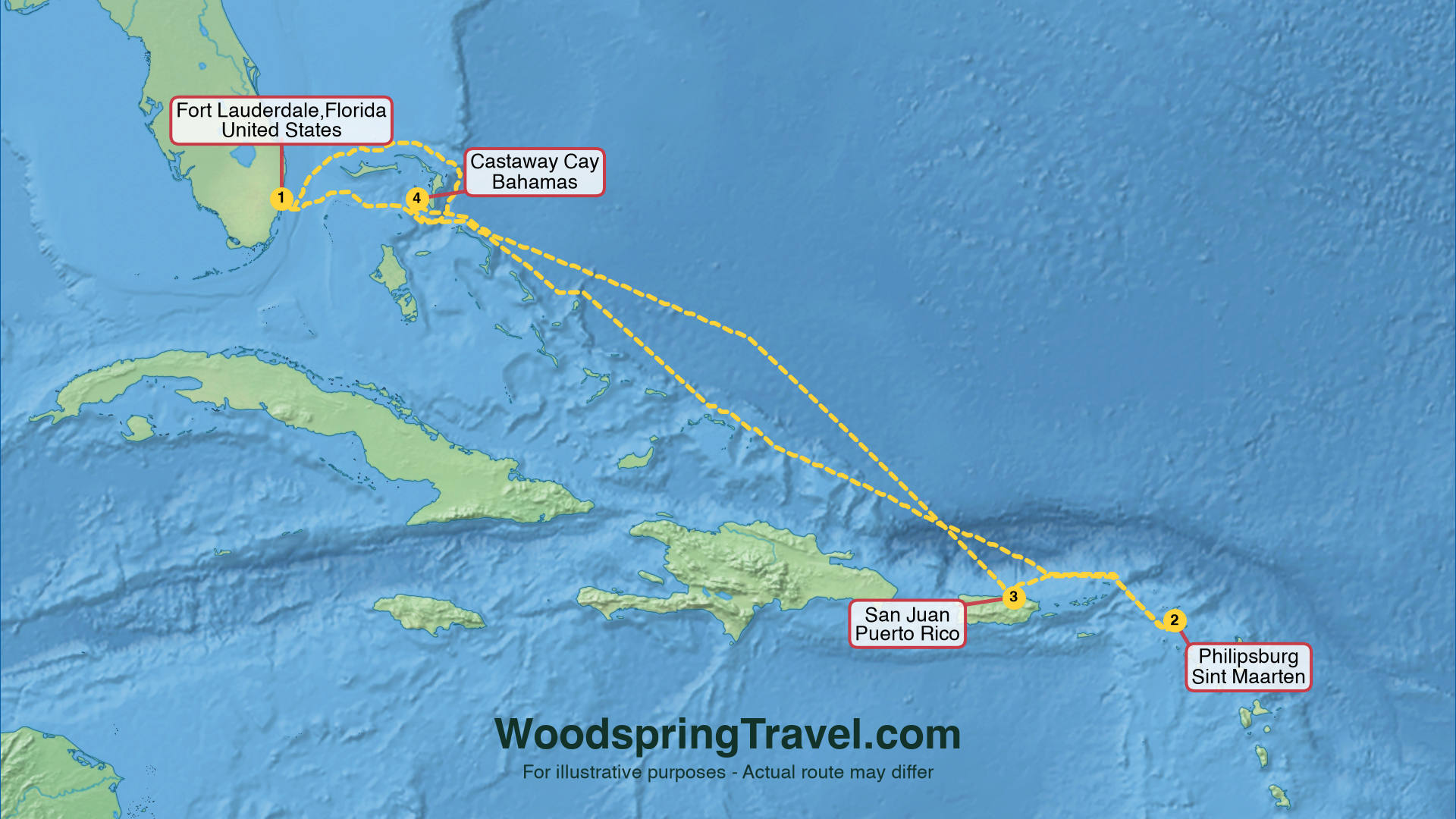 Route Illustration - Actual route may differ