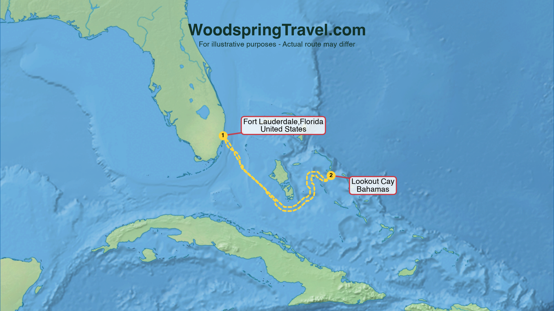 Route Illustration - Actual route may differ