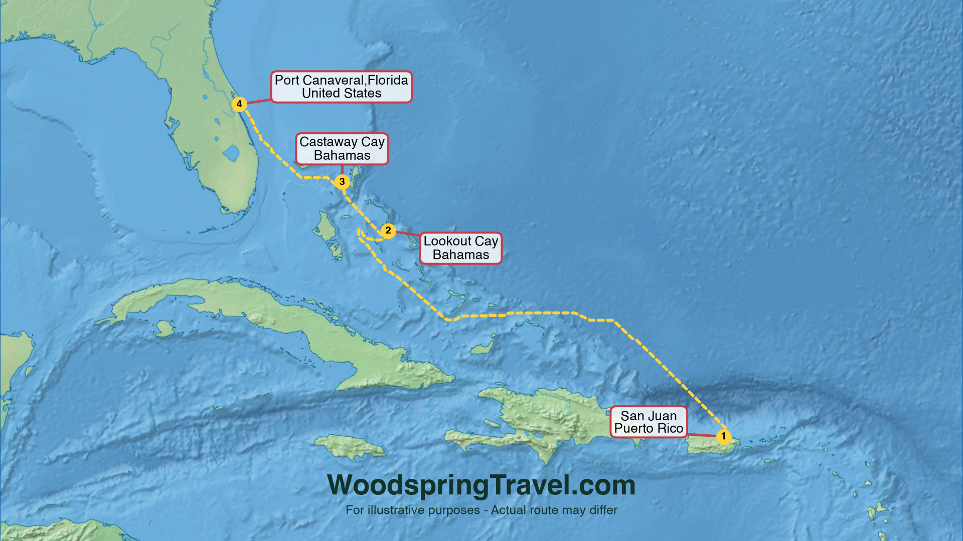 Route Illustration - Actual route may differ