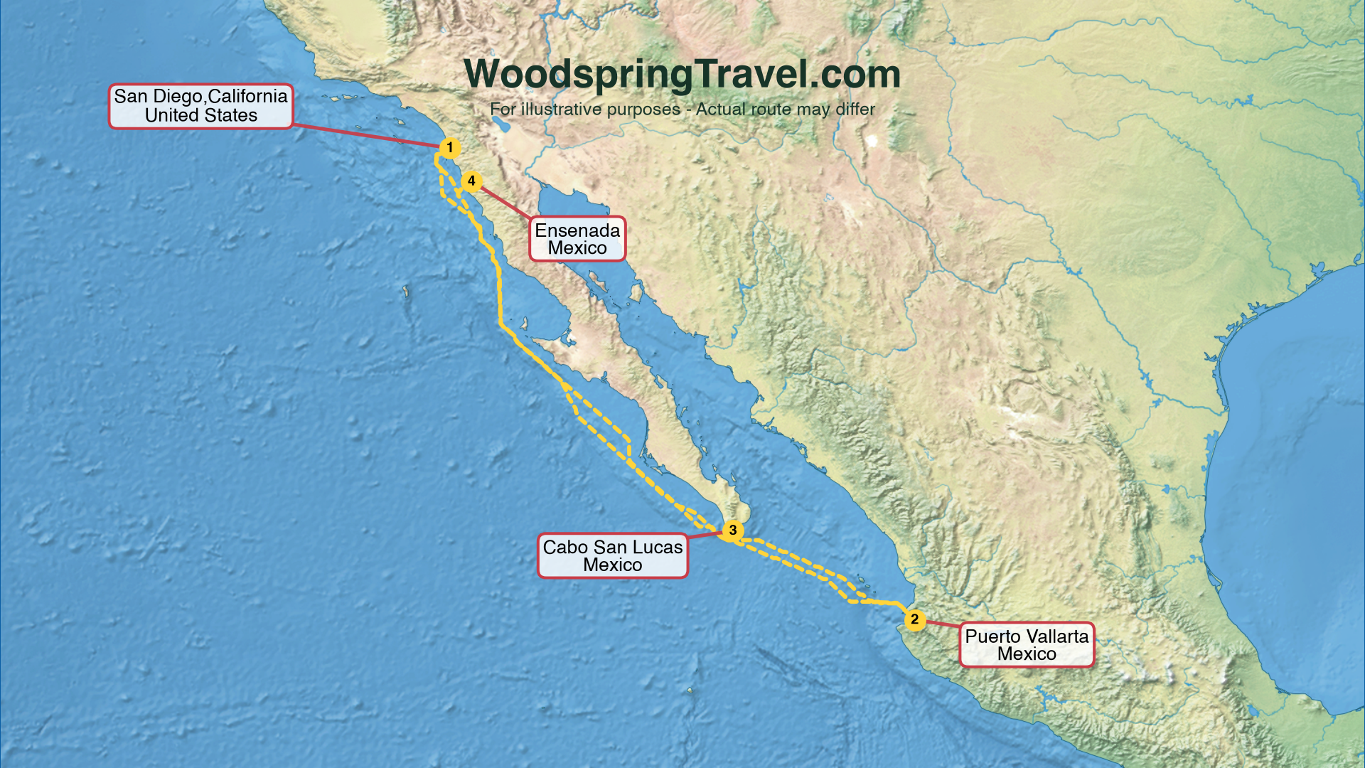 Route Illustration - Actual route may differ