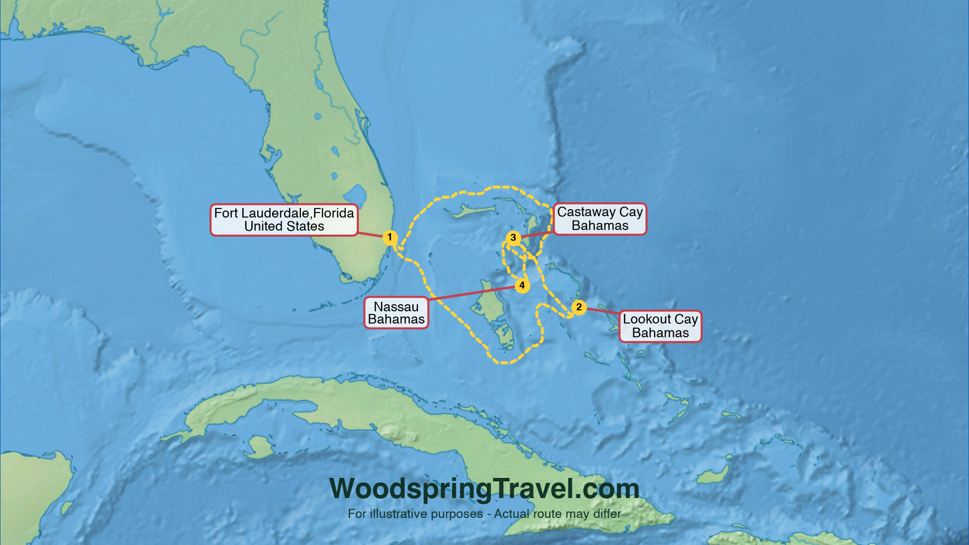 Route Illustration - Actual route may differ