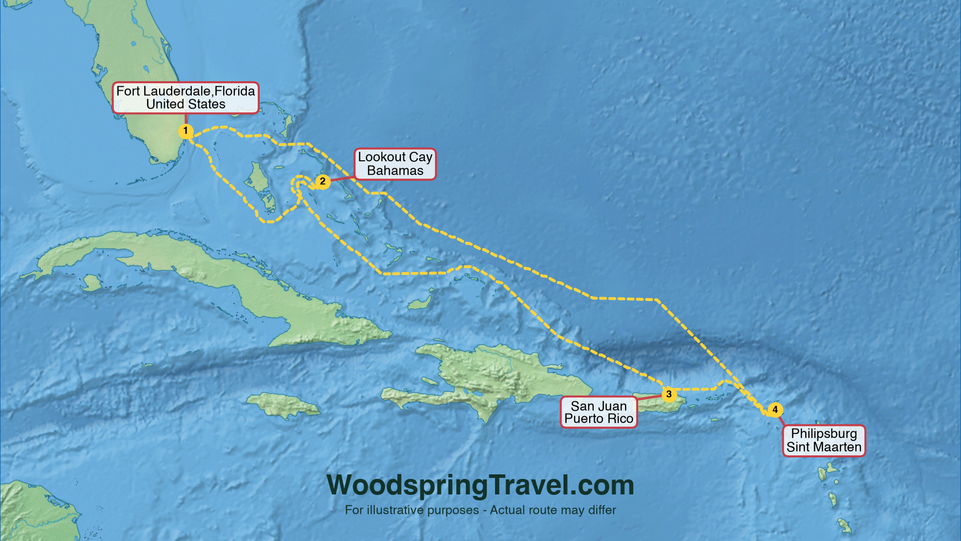 Route Illustration - Actual route may differ