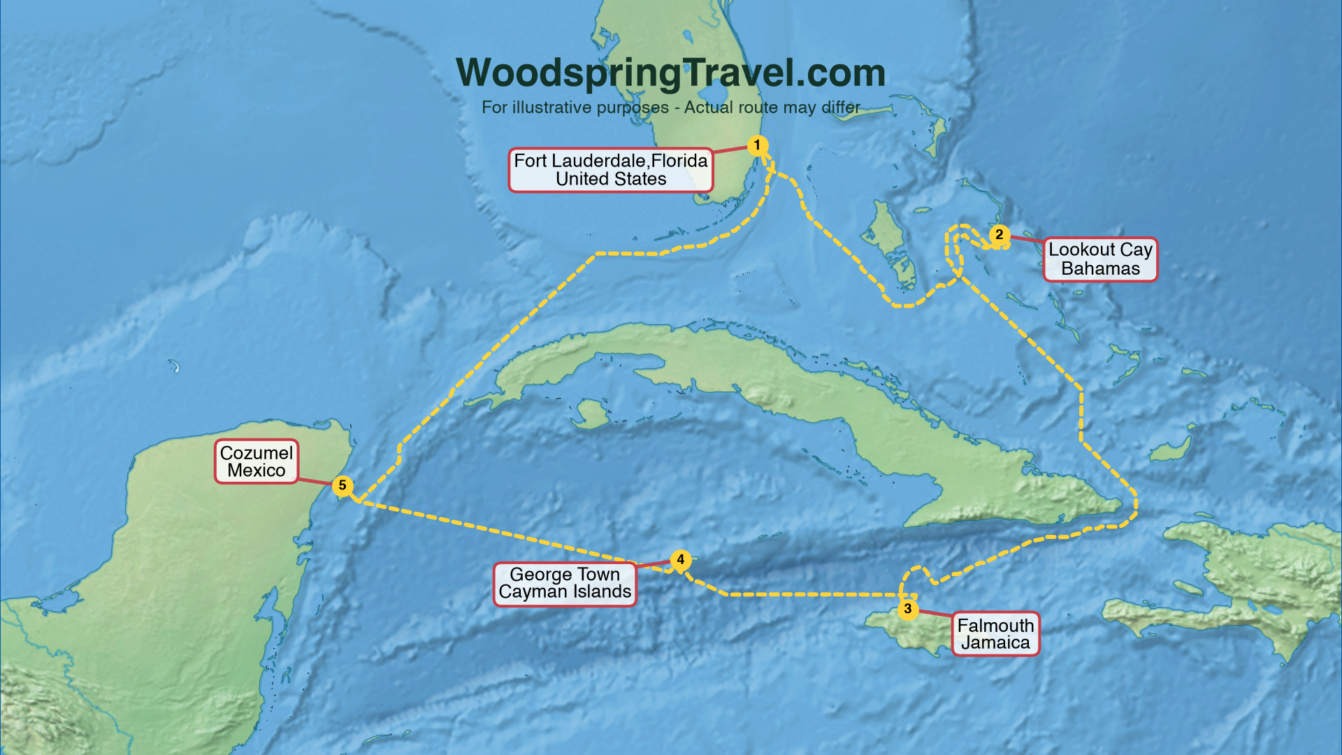 Route Illustration - Actual route may differ