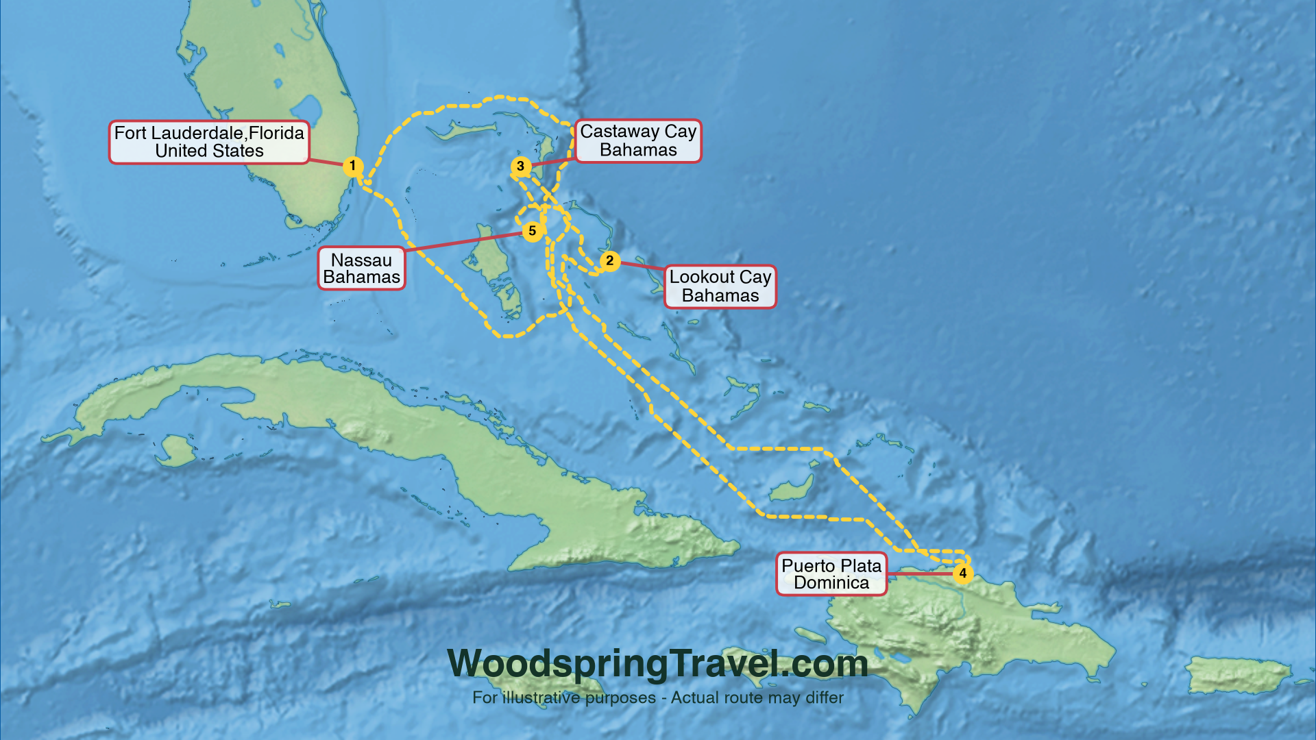 Route Illustration - Actual route may differ