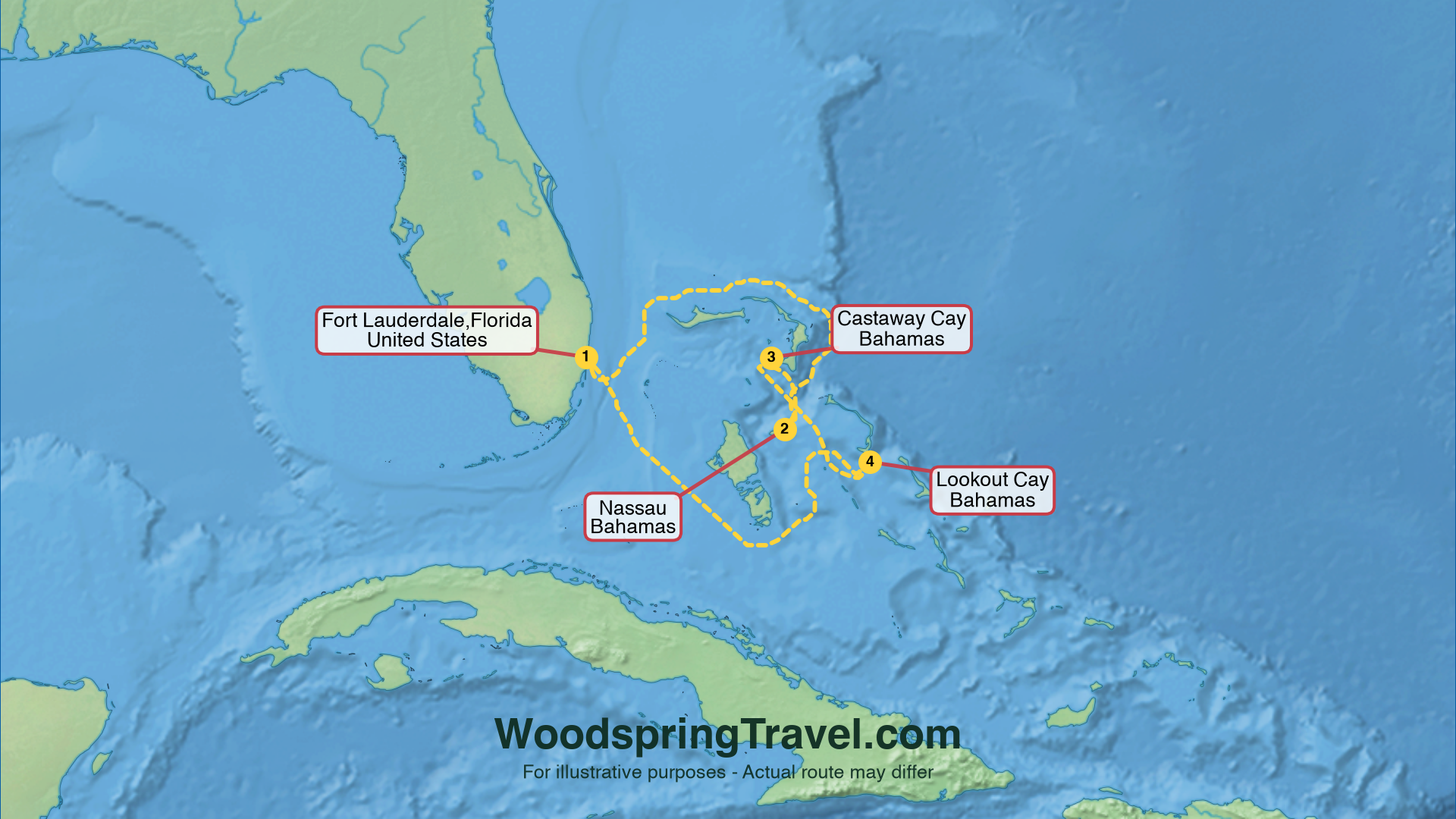 Route Illustration - Actual route may differ