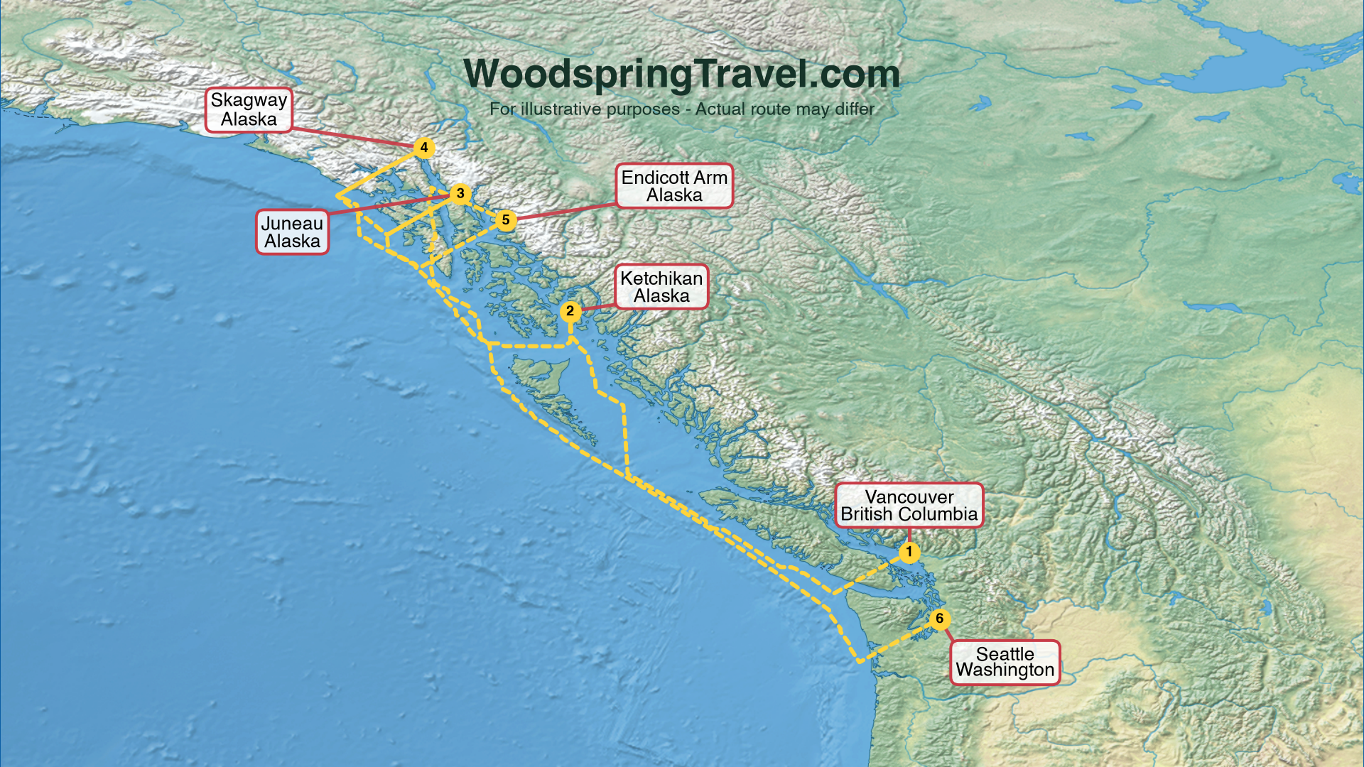 Route Illustration - Actual route may differ