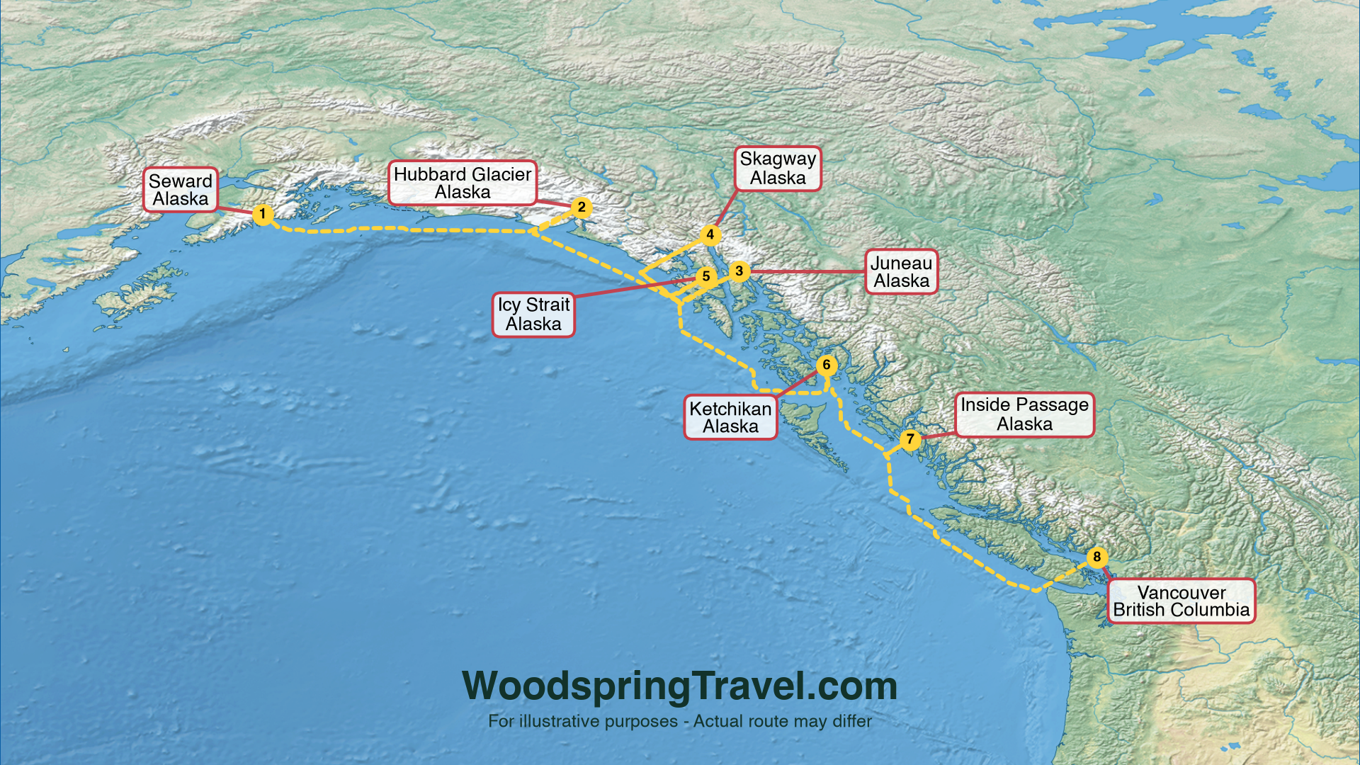 Route Illustration - Actual route may differ
