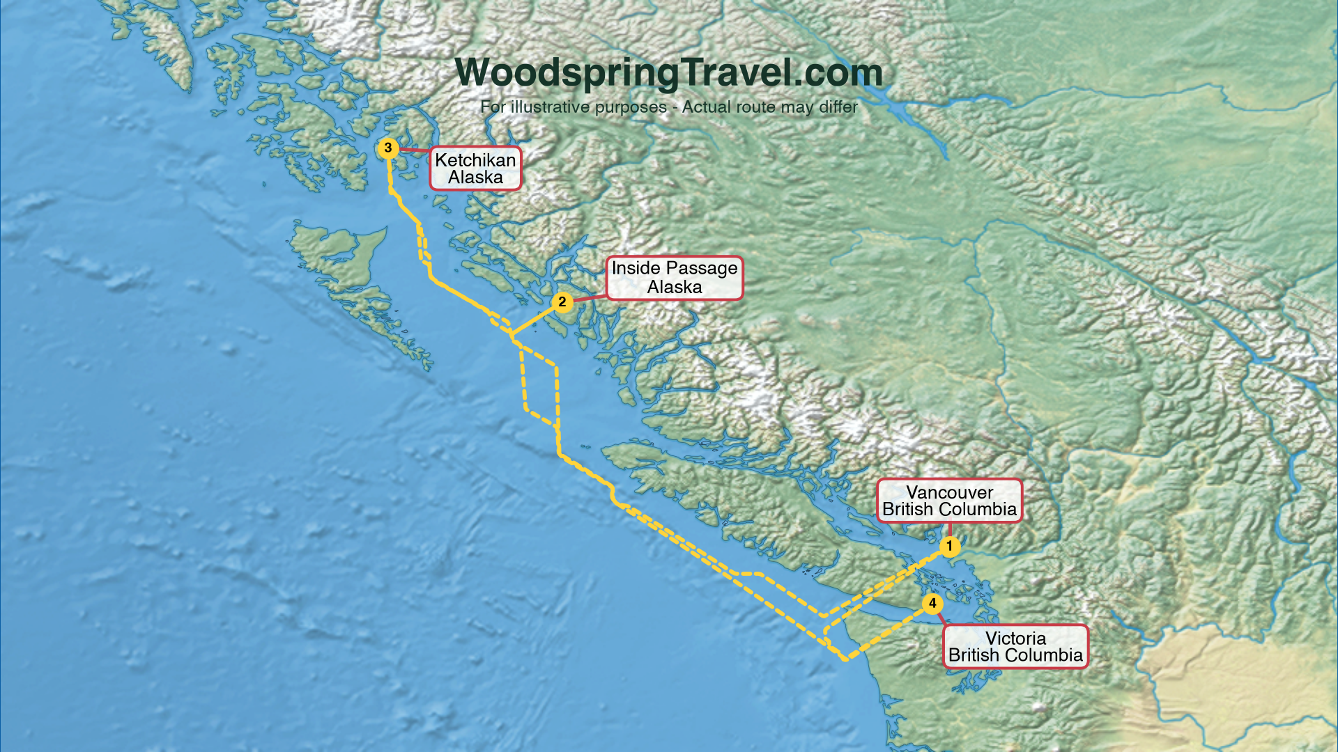 Route Illustration - Actual route may differ