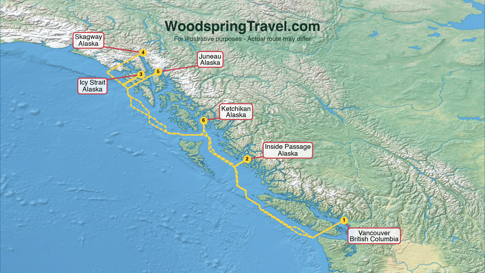 Route Illustration - Actual route may differ