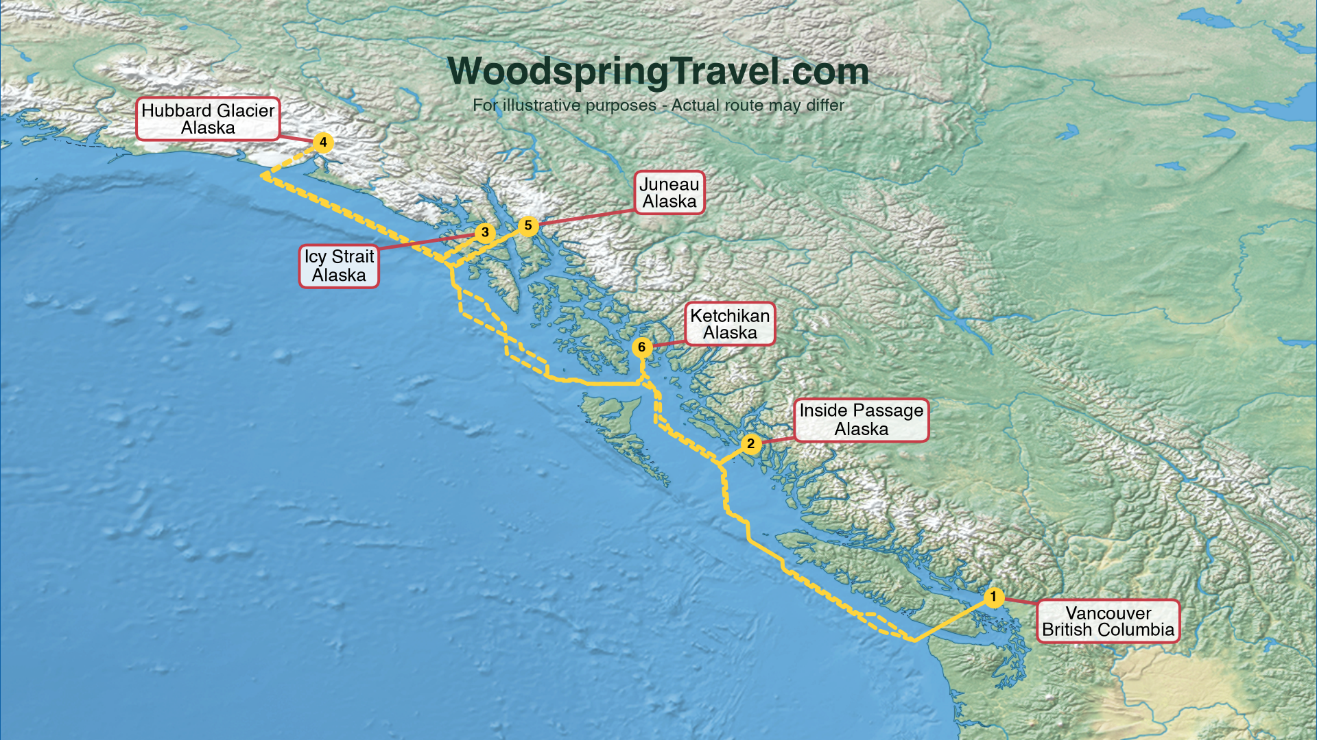 Route Illustration - Actual route may differ