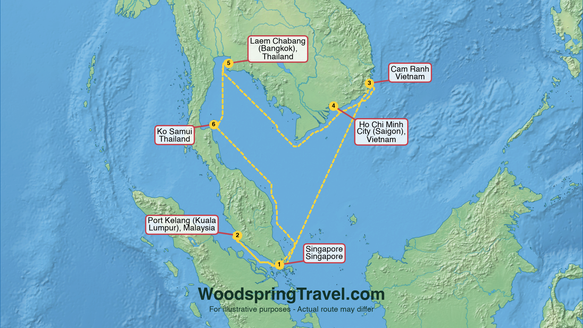 Route Illustration - Actual route may differ