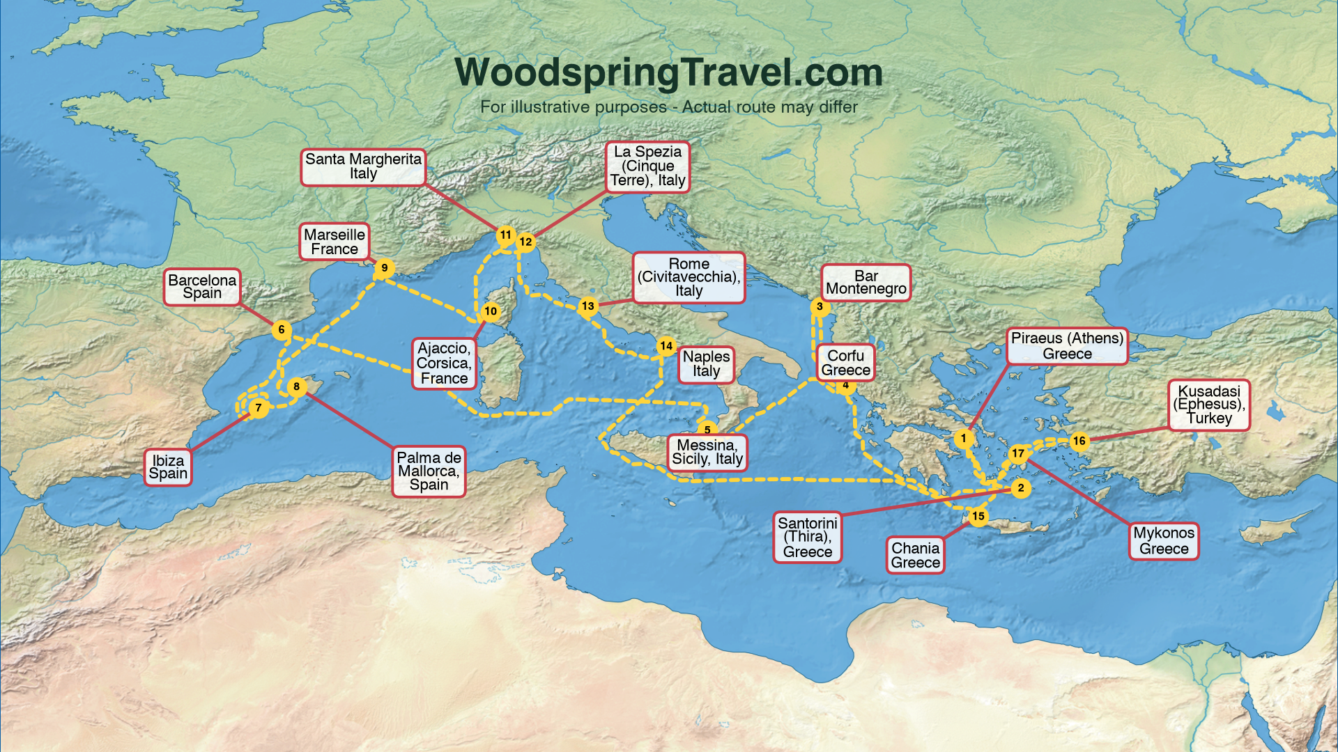 Route Illustration - Actual route may differ
