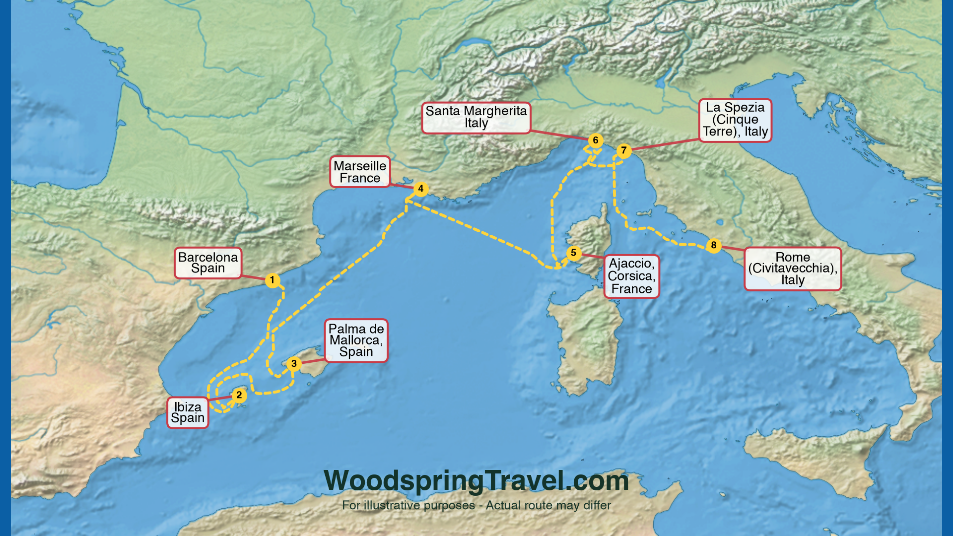 Route Illustration - Actual route may differ