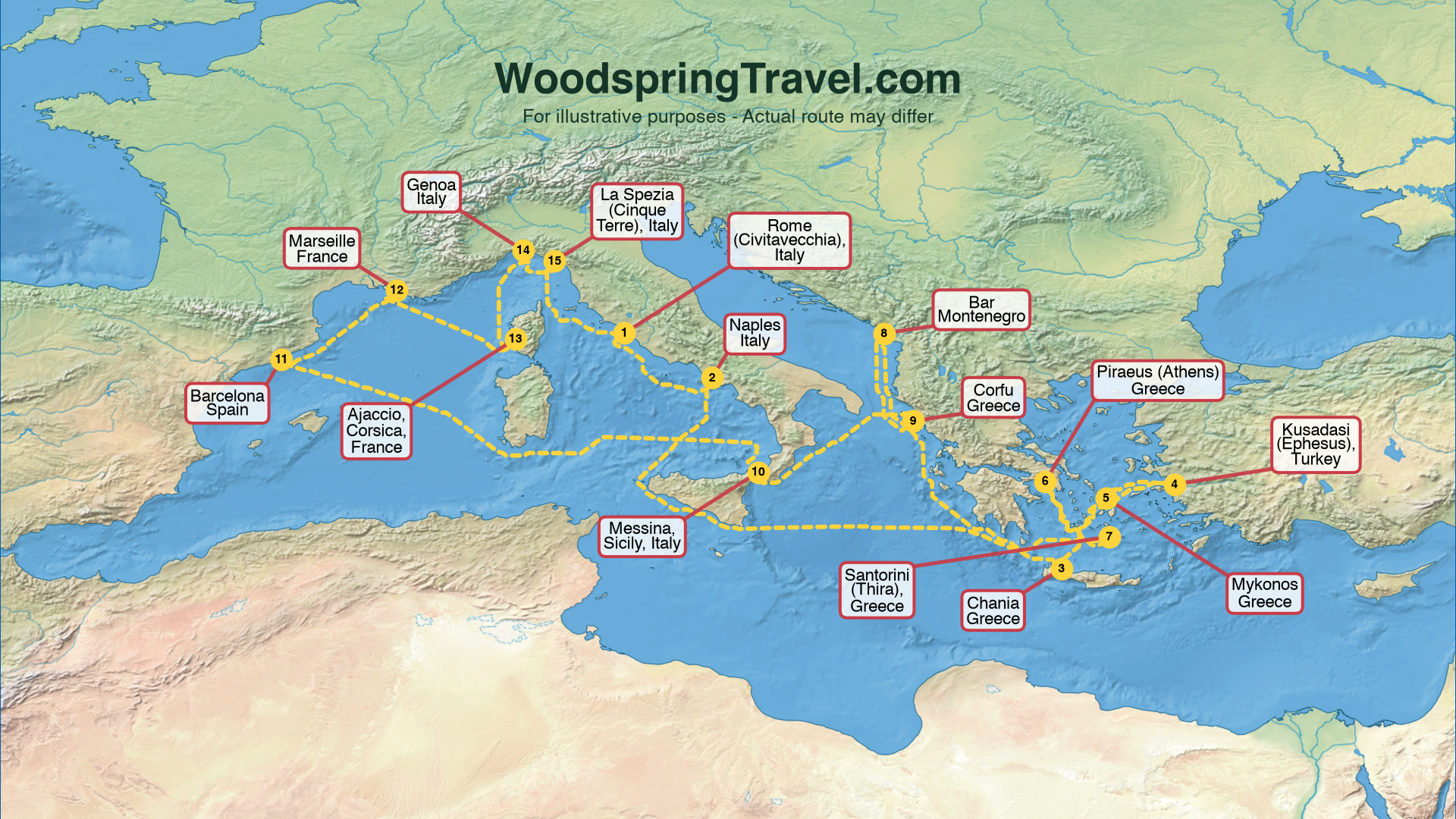 Route Illustration - Actual route may differ